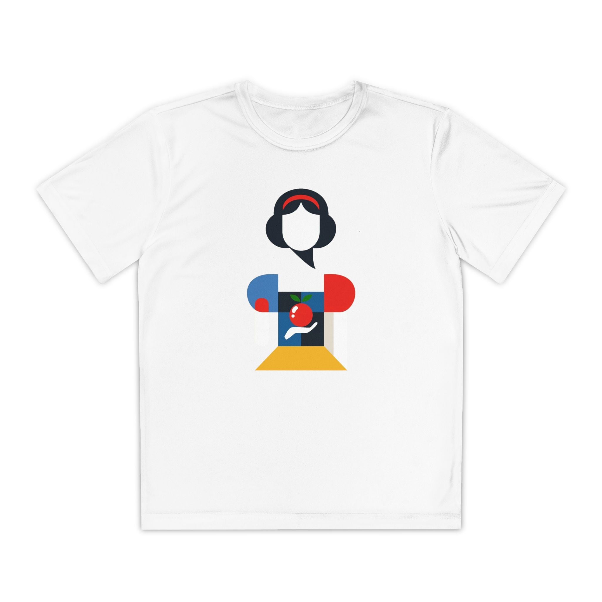 Snow White Youth T-Shirt Sports Graphic Tee, Cool Athletic Shirt for Kids, Perfect for Sports Events, Team Spirit