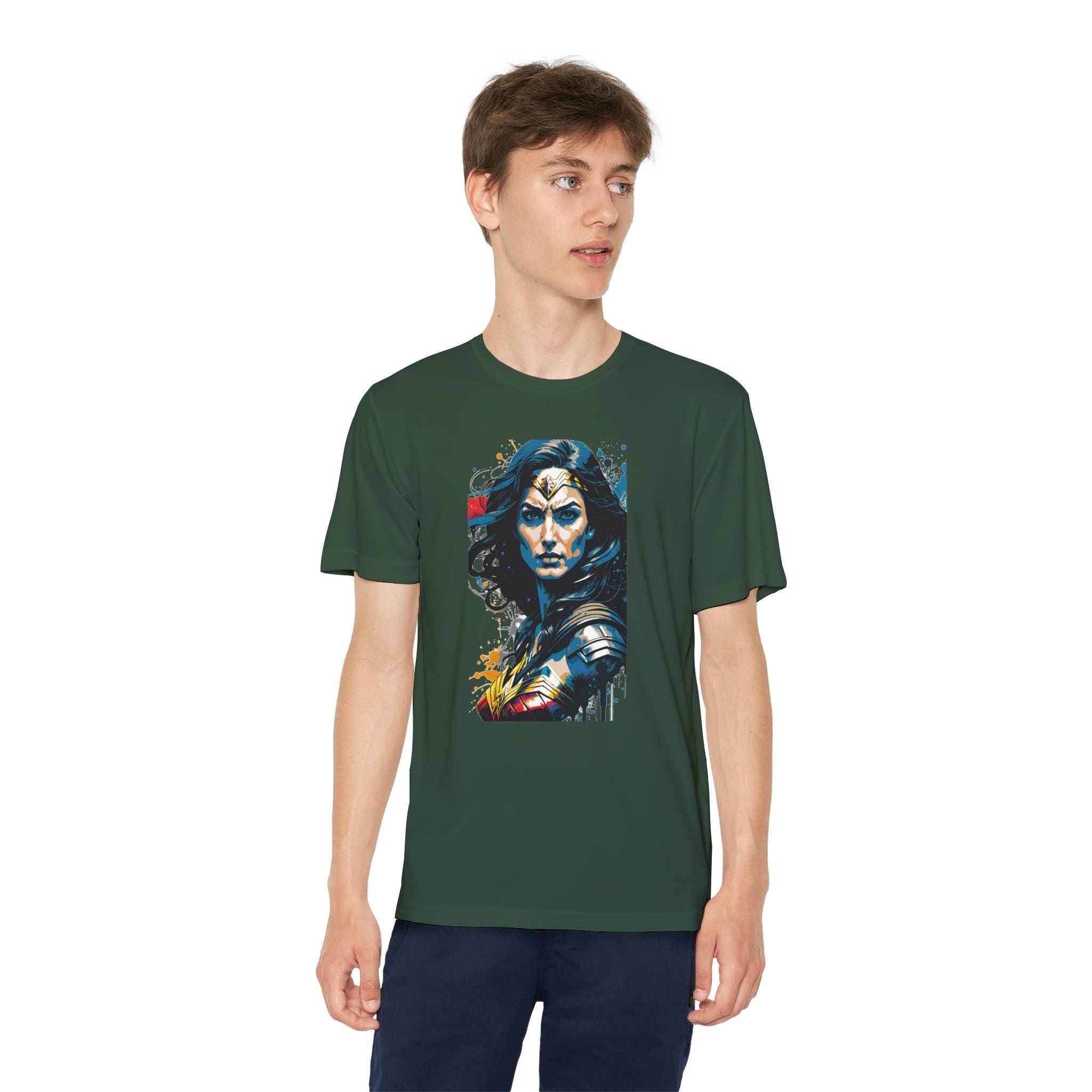 Superhero Youth T-Shirt Sports Graphic Tee, Cool Athletic Shirt for Kids
