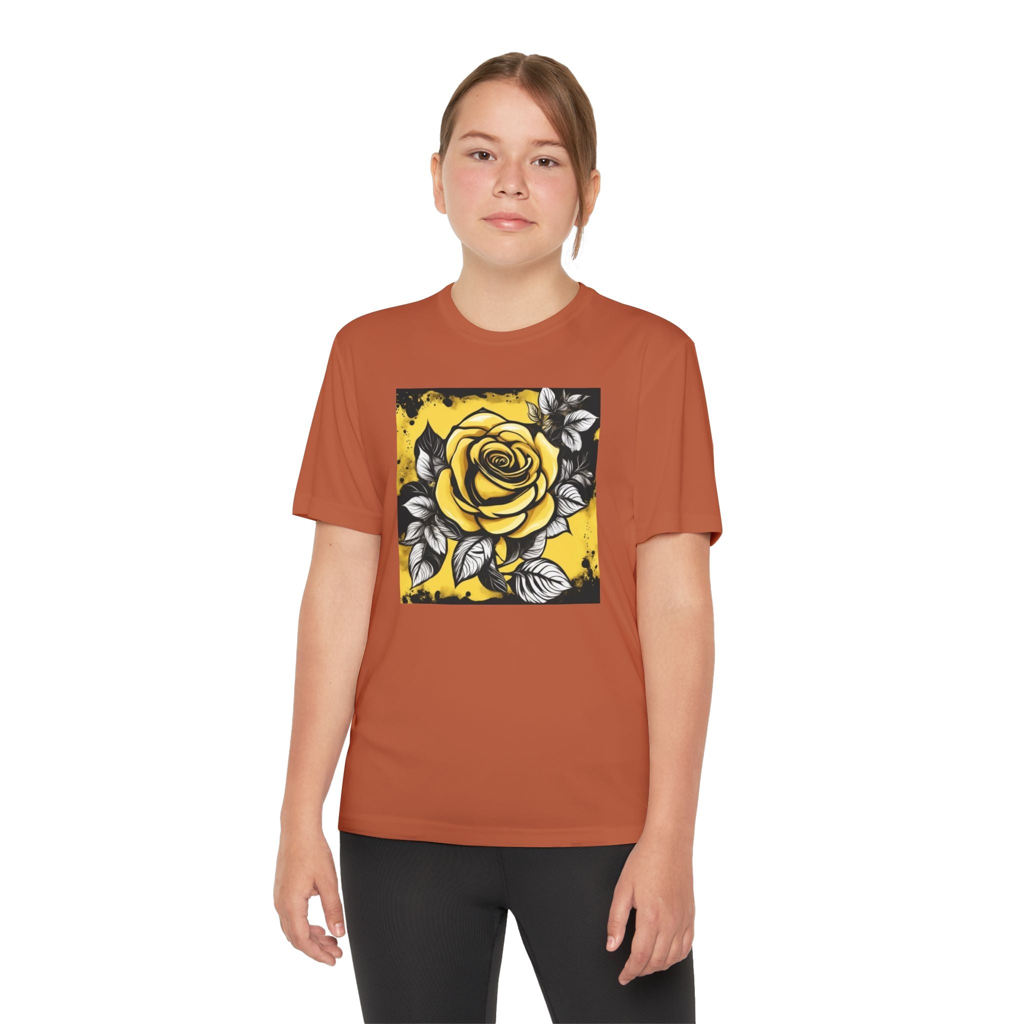 Flower Youth Tshirt, Girls Floral Tee, Kids Spring Shirt, Children's Botanical Top, Teen Blossom T-Shirt