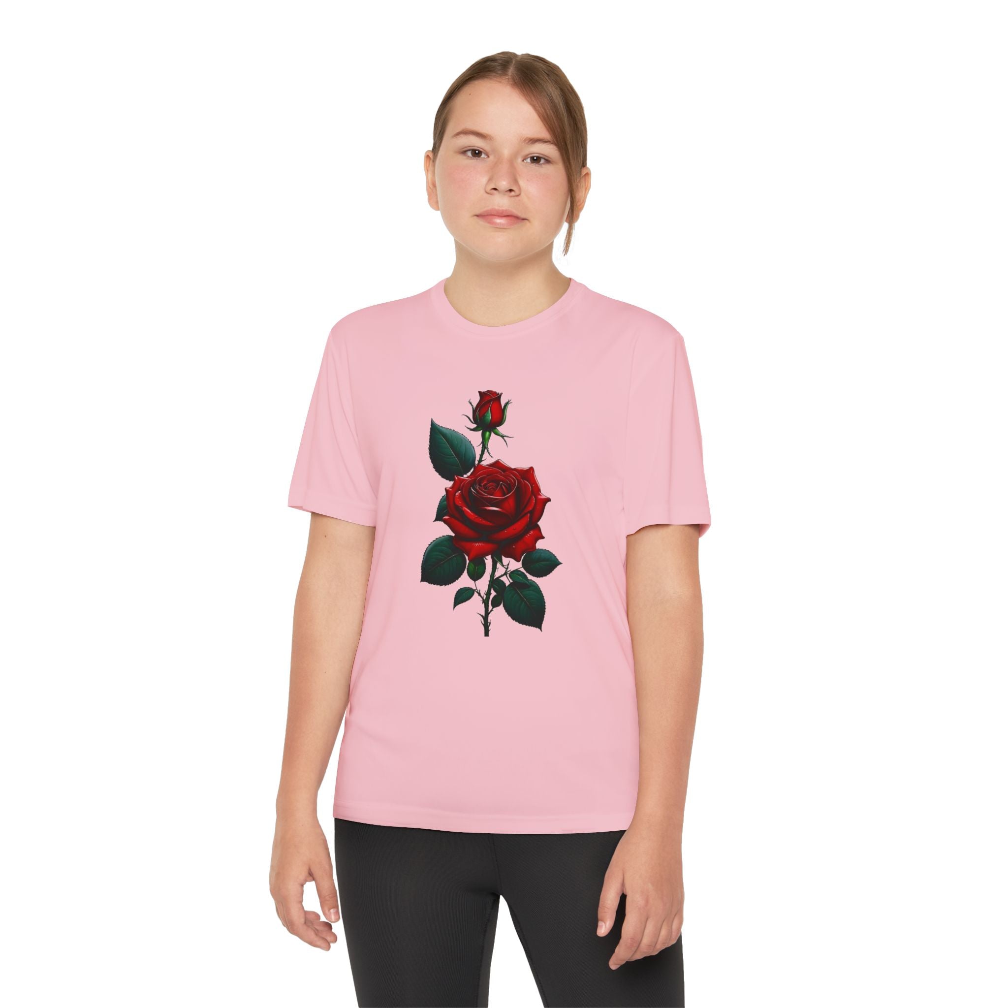 Flower Youth Tshirt, Girls Floral Tee, Kids Spring Shirt, Children's Botanical Top, Teen Blossom T-Shirt