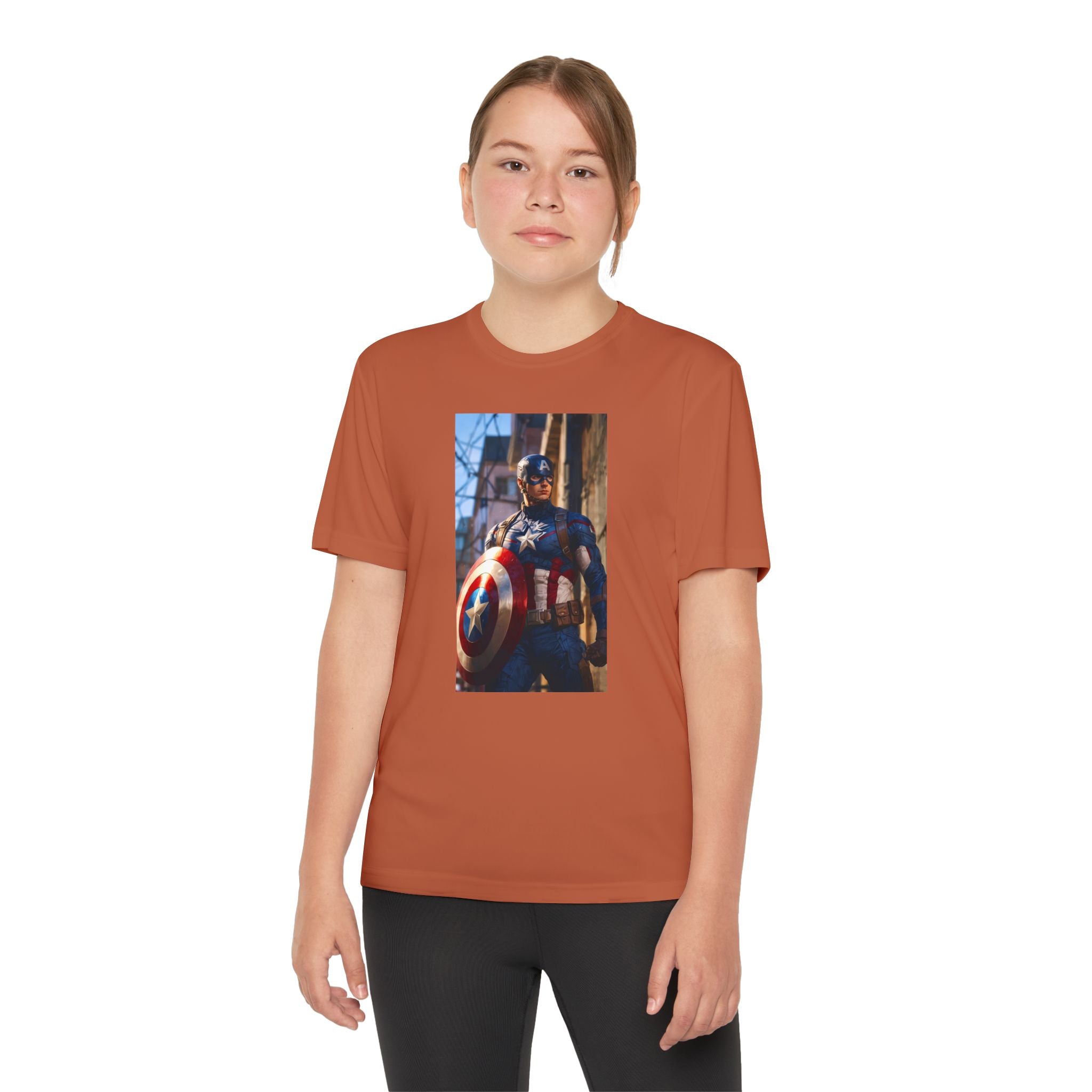 Captain America Superhero Marvel Patriotic, Kids Graphic T-Shirt, Boys Hero Top, Girls Comic Book Clothing, Birthday