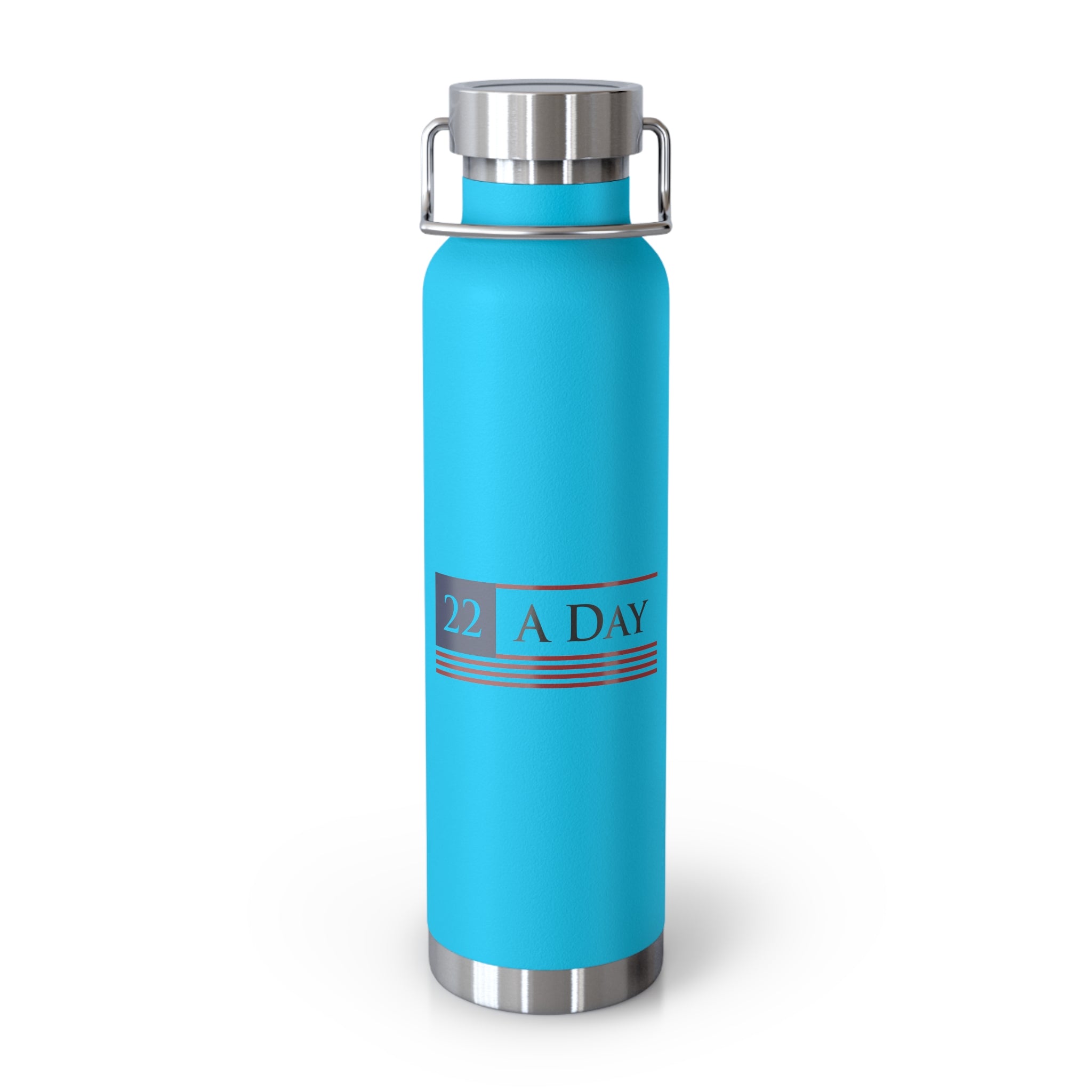 22 A Day Patriotic Copper Insulated Water Bottle