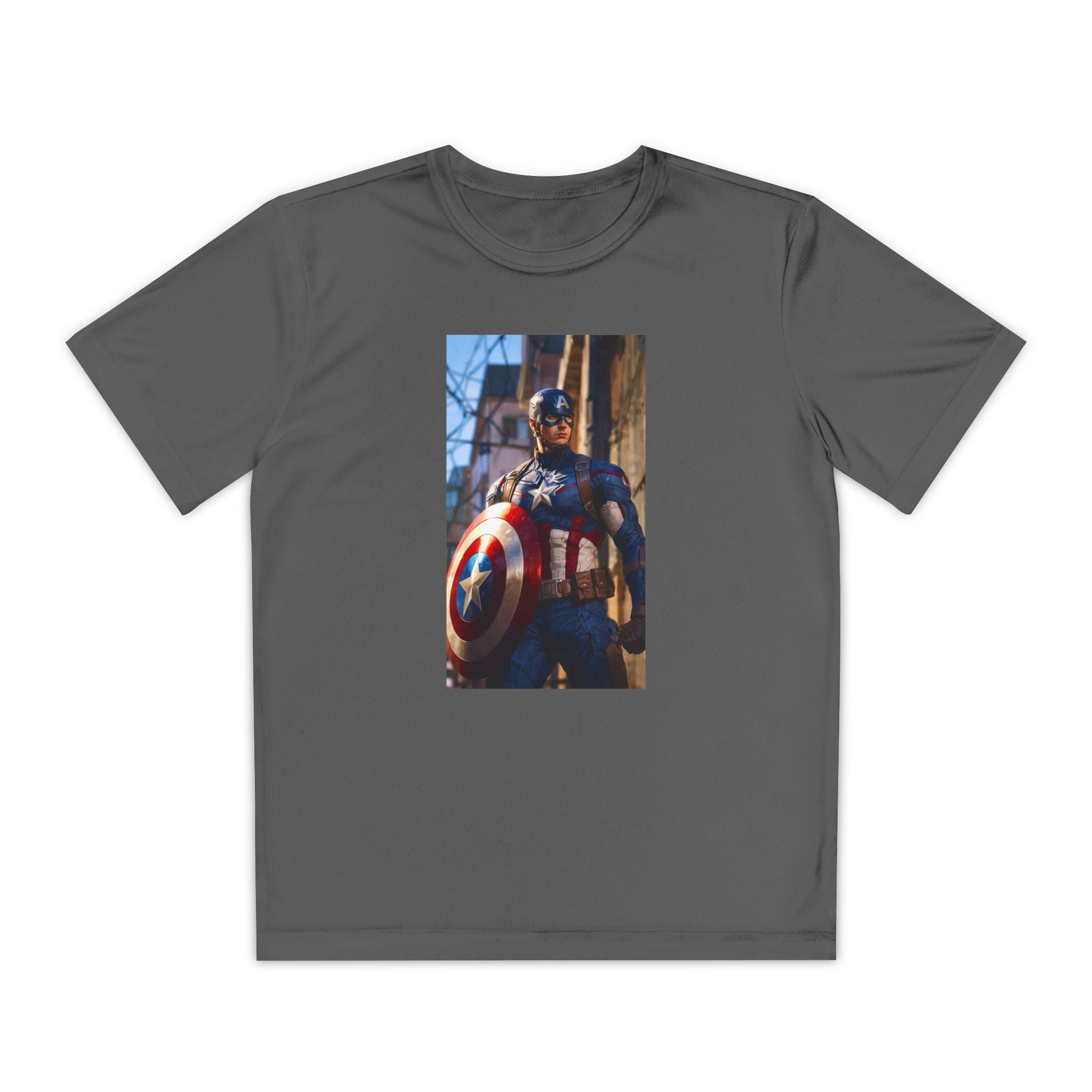 Captain America Superhero Marvel Patriotic, Kids Graphic T-Shirt, Boys Hero Top, Girls Comic Book Clothing, Birthday