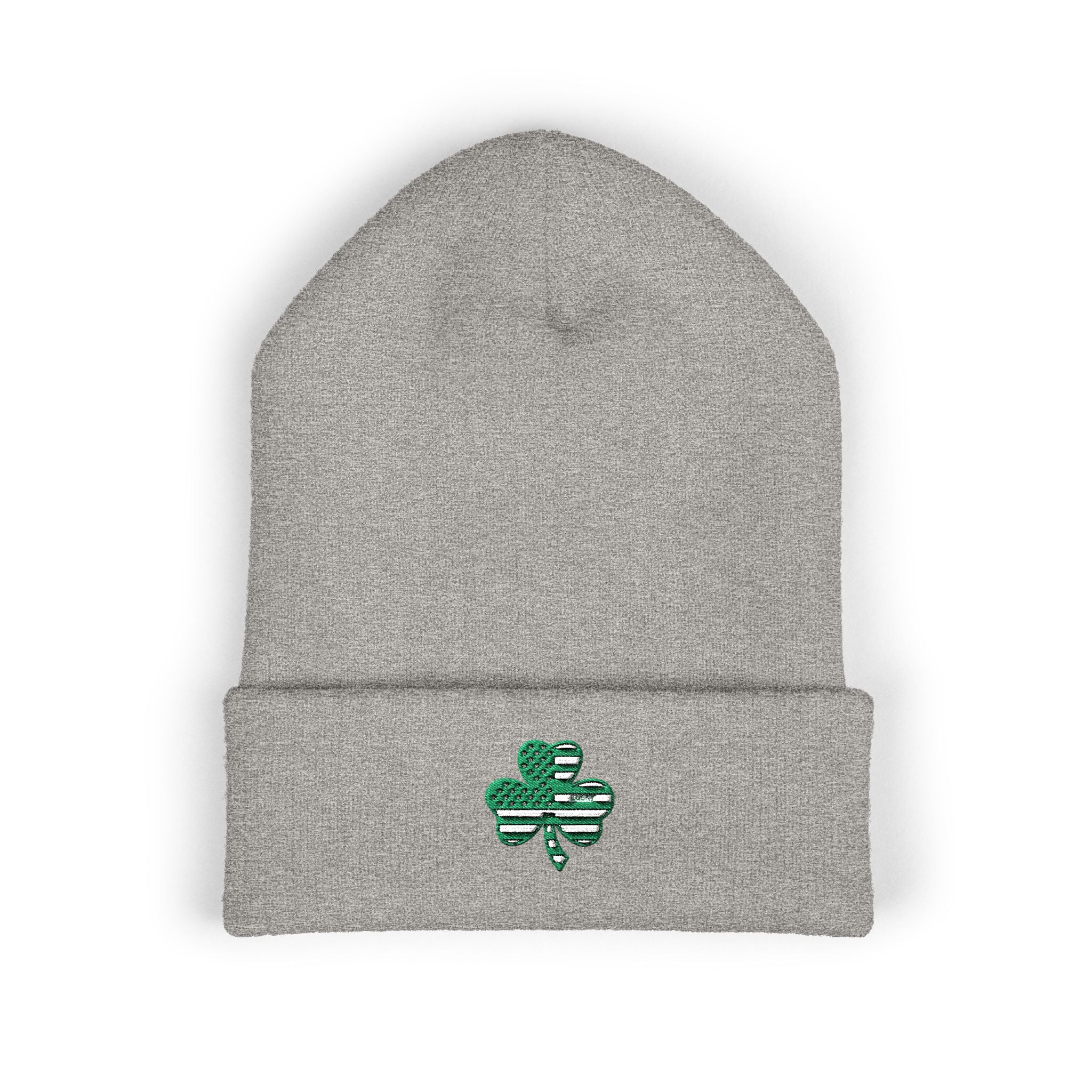 St. Patrick's Day 4-Leaf Clover Embroidered Beanie