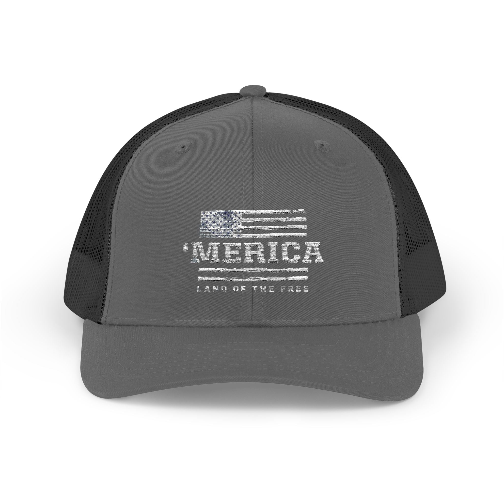 Merica Patriotic Snapback Trucker Cap with Thin Red Line Design, Ideal for First Responders, Supportive Gifts, Memorials, Everyday Wear