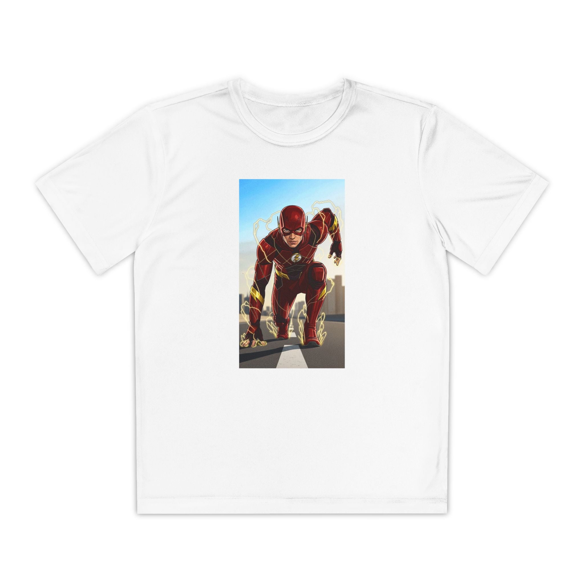 The Flash Superhero Marvel Youth T-Shirt, Kid's Superhero Tee, Children's Graphic Shirt, Comic Book Character Top, Kids Costume Apparel