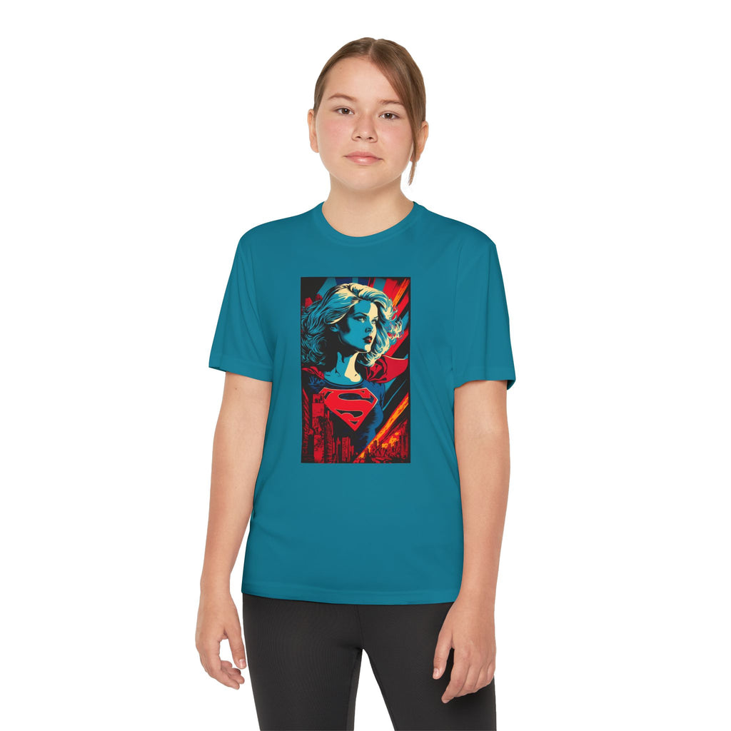 Superhero Youth T-Shirt Sports Graphic Tee, Cool Athletic Shirt for Kids