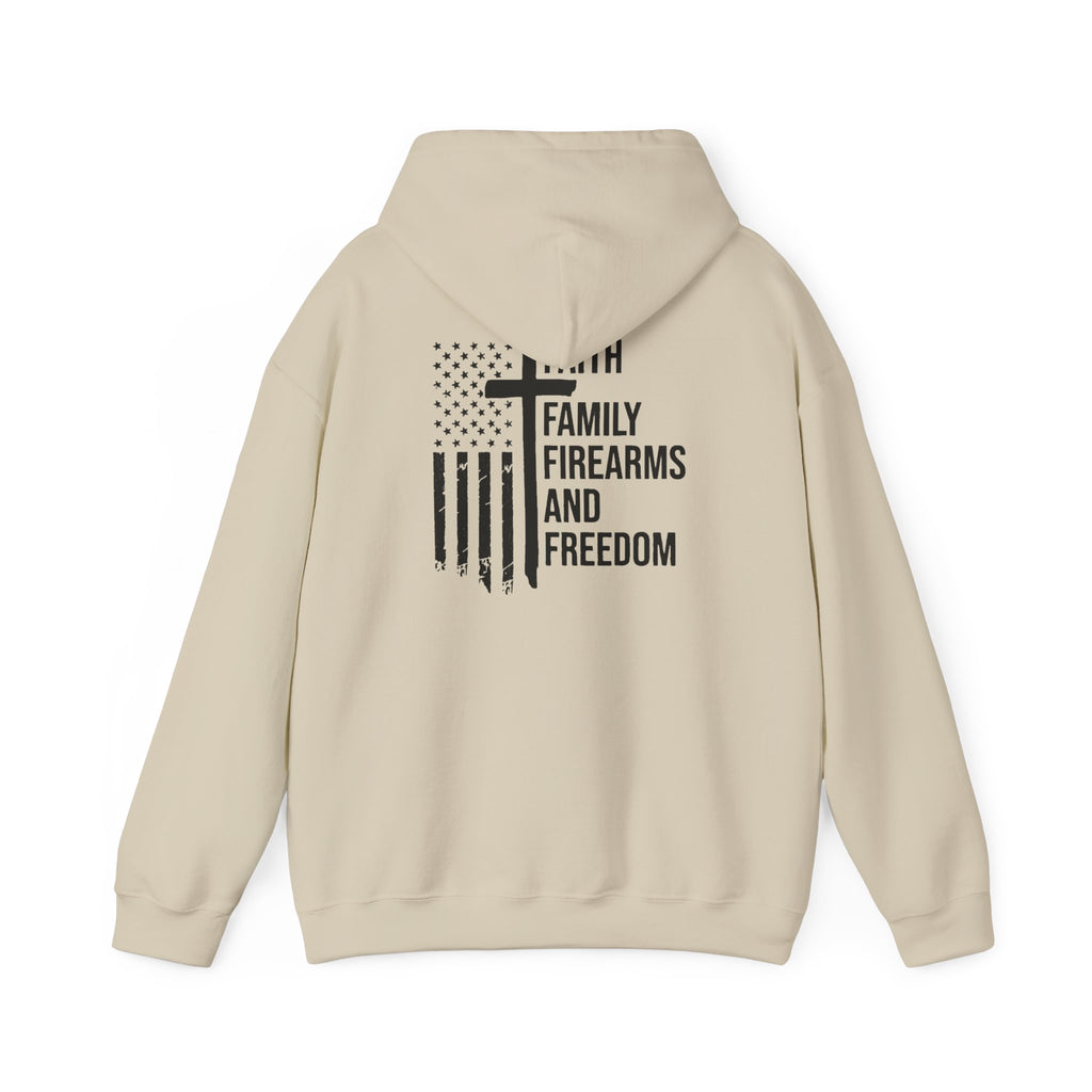 Hooded Sweatshirt - Faith Family Firearms Freedom Design