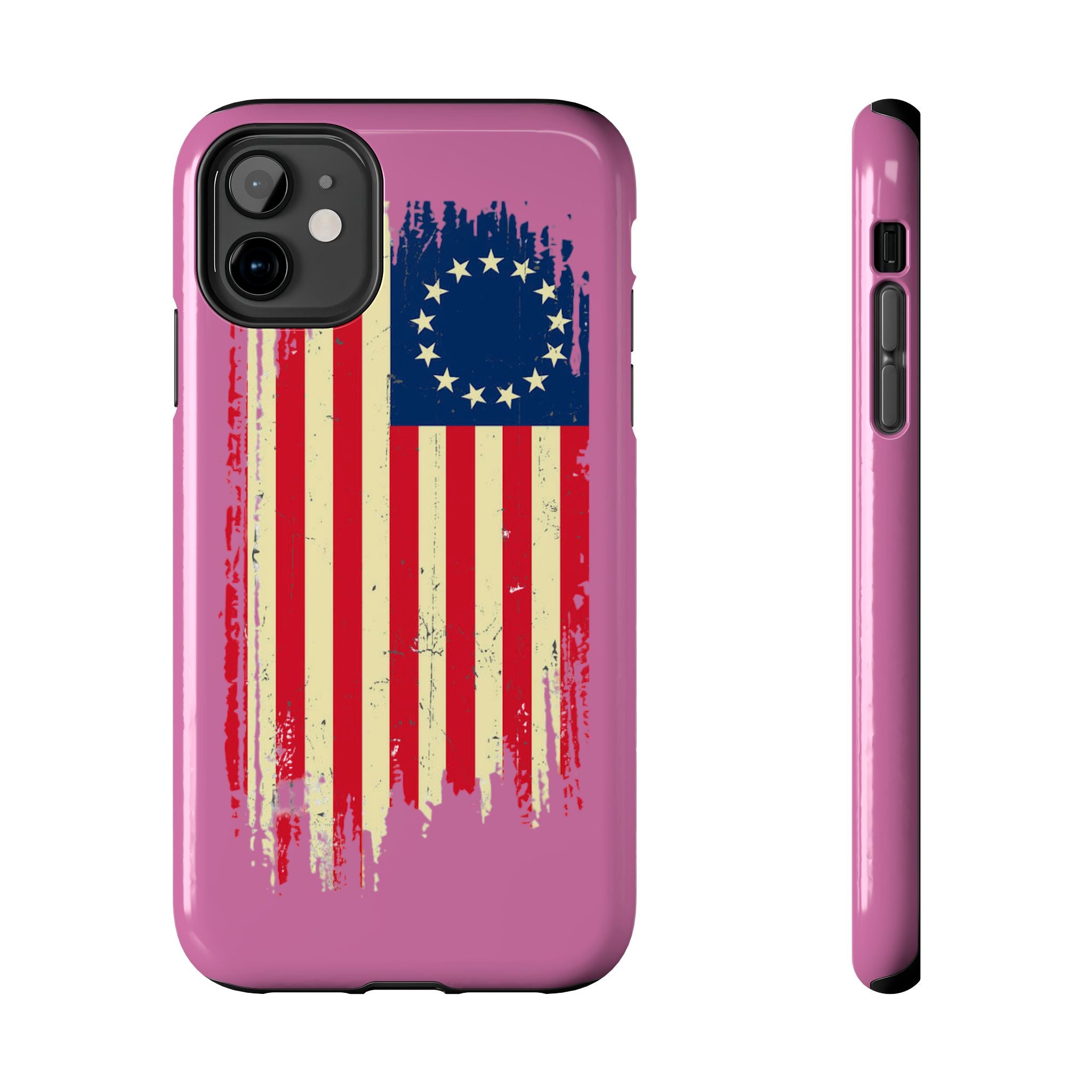 Patriotic Phone Cases with Vintage Flag Design, Tough Case for Independence Day, Memorial Day, 4th of July, Gift for Veterans, USA Pride
