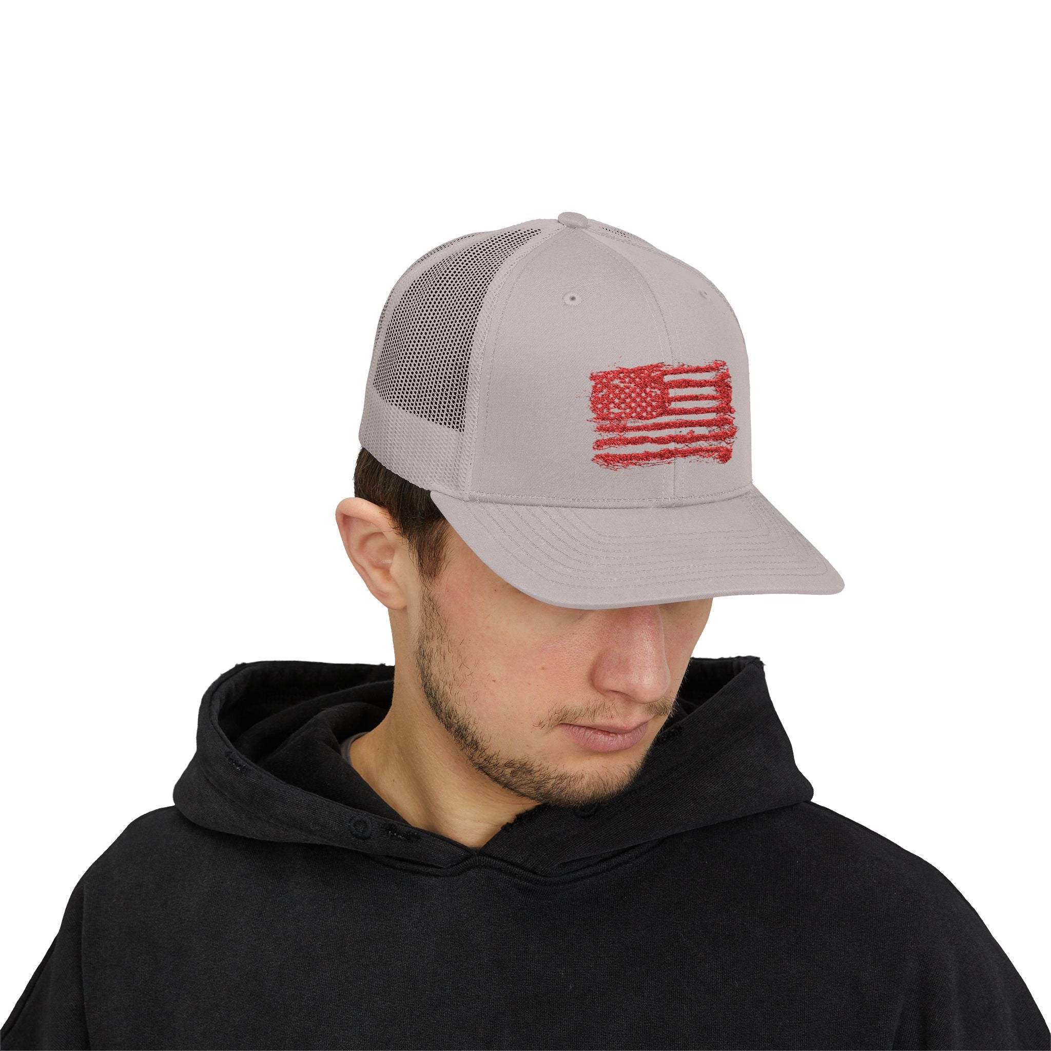 Patriotic Flag Snapback Trucker Cap, American Flag Hat, Outdoor Cap, Casual Wear, Gift for Dad, 4th of July Apparel