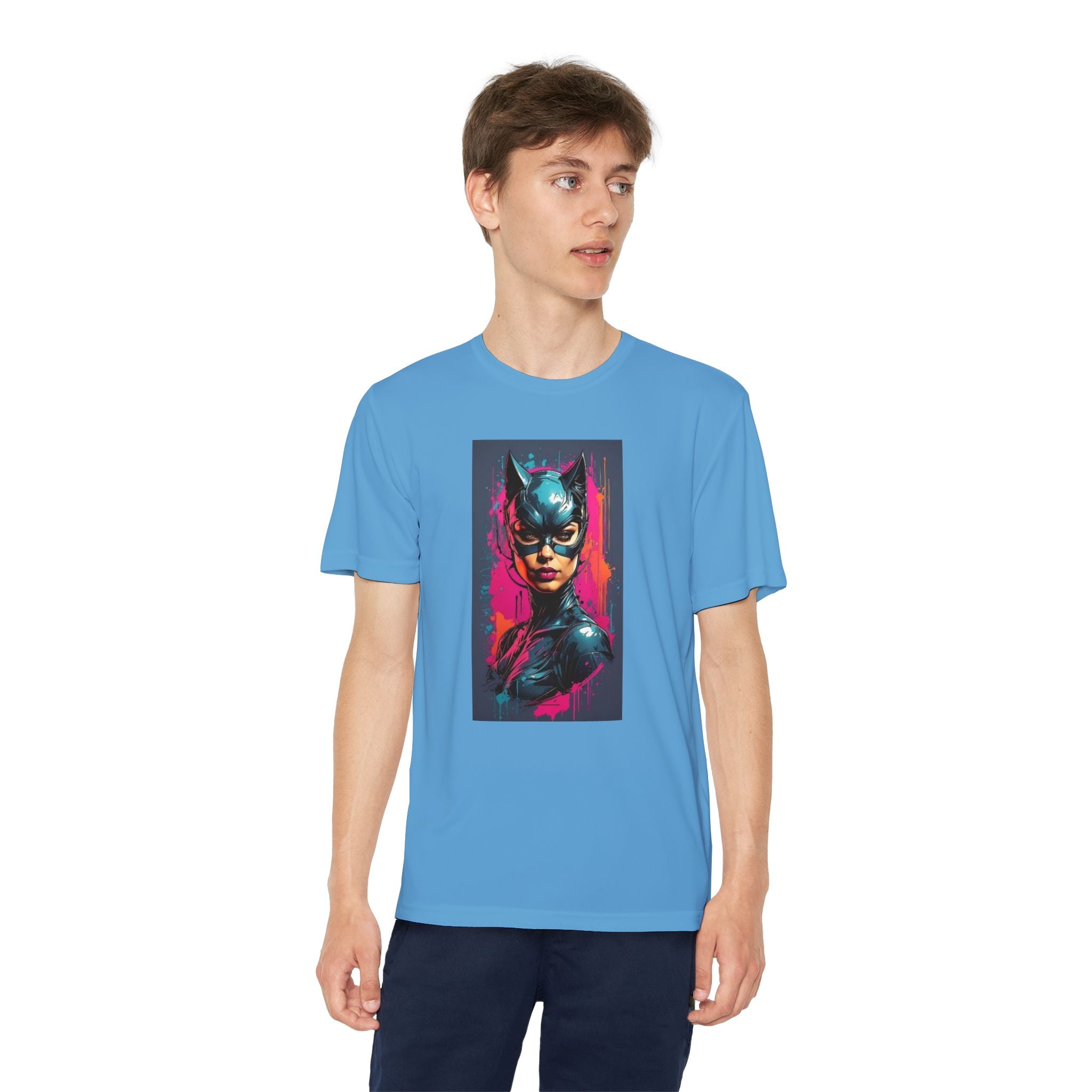 Superhero Youth T-Shirt Sports Graphic Tee, Cool Athletic Shirt for Kids