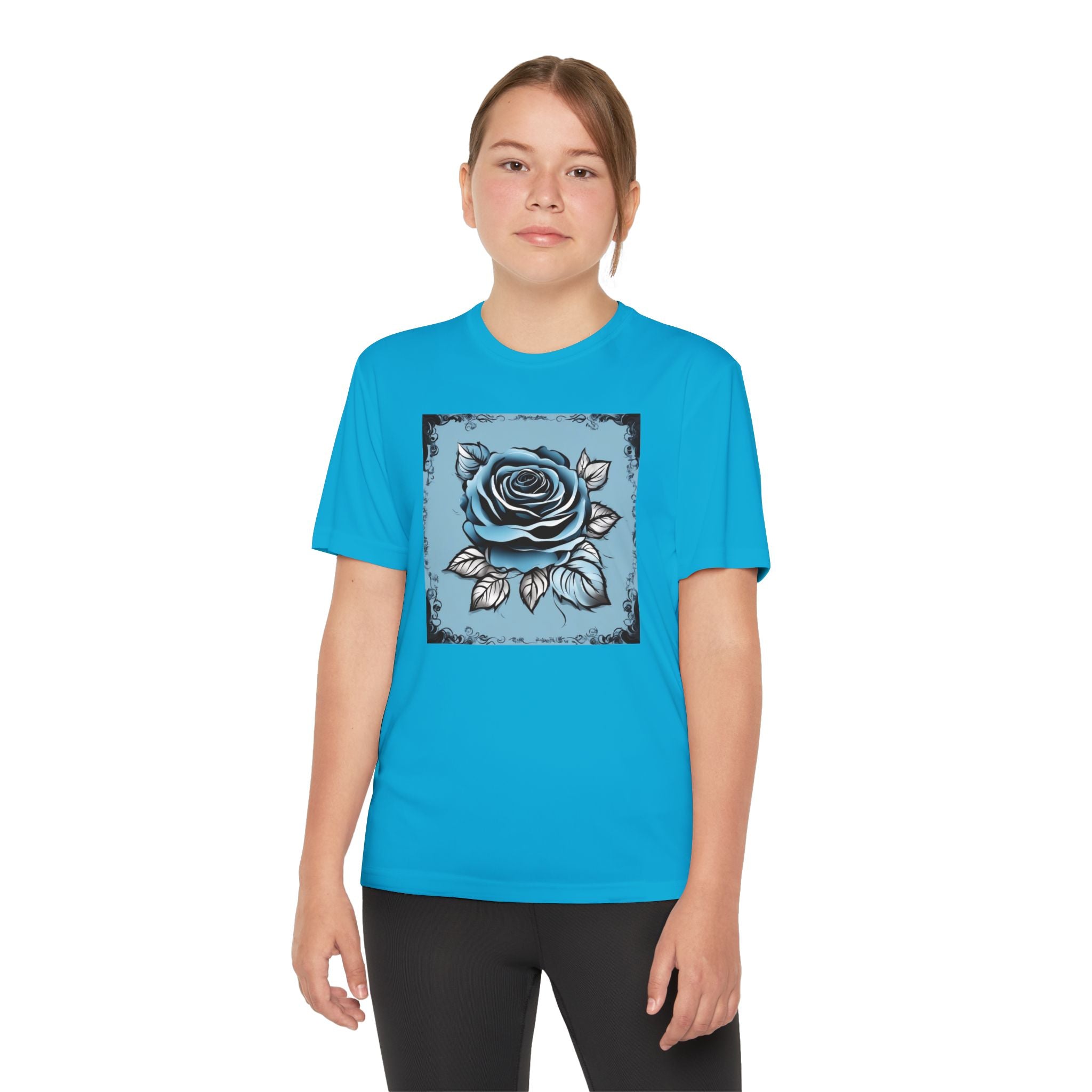 Flower Youth Tshirt, Girls Floral Tee, Kids Spring Shirt, Children's Botanical Top, Teen Blossom T-Shirt