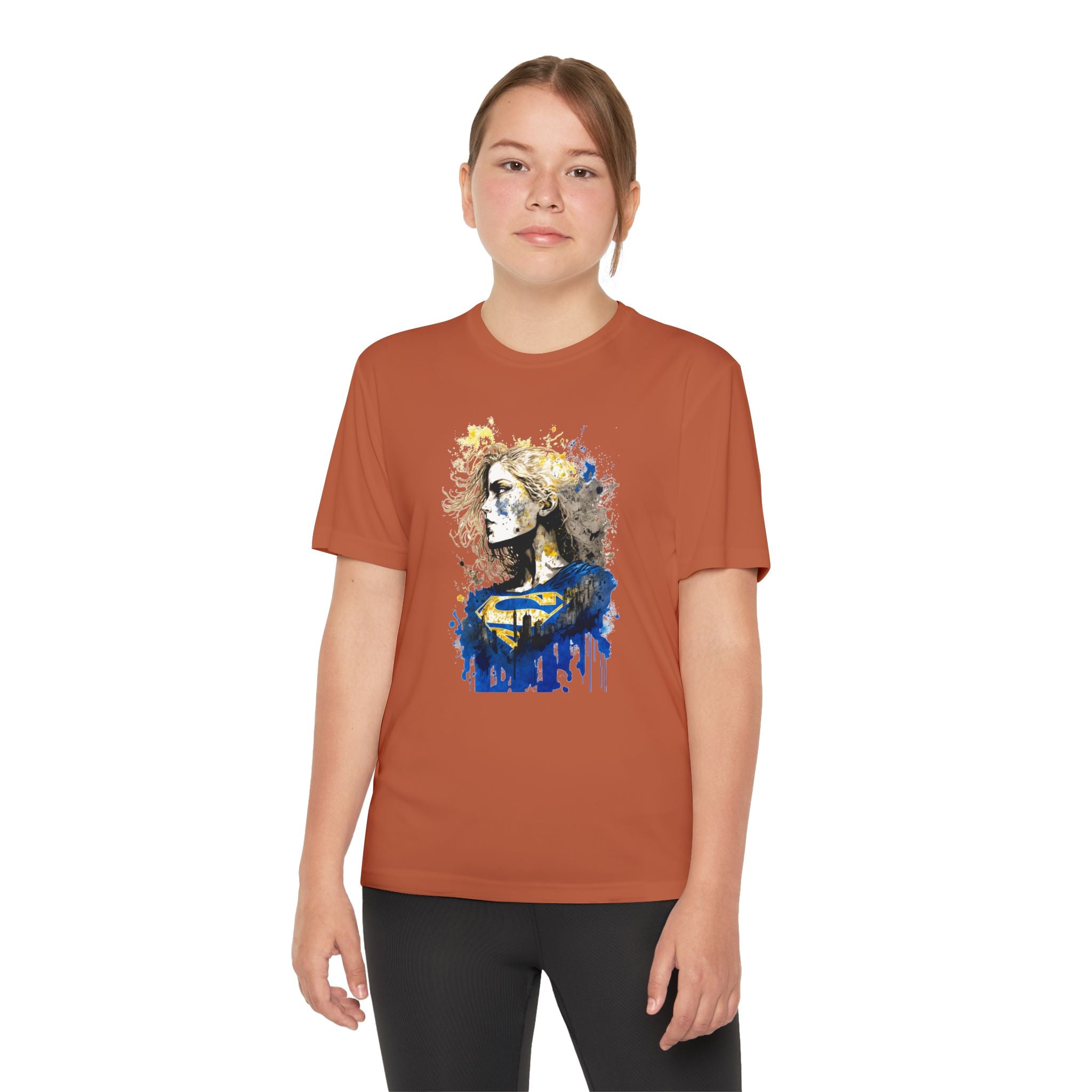 Superhero Youth T-Shirt Sports Graphic Tee, Cool Athletic Shirt for Kids