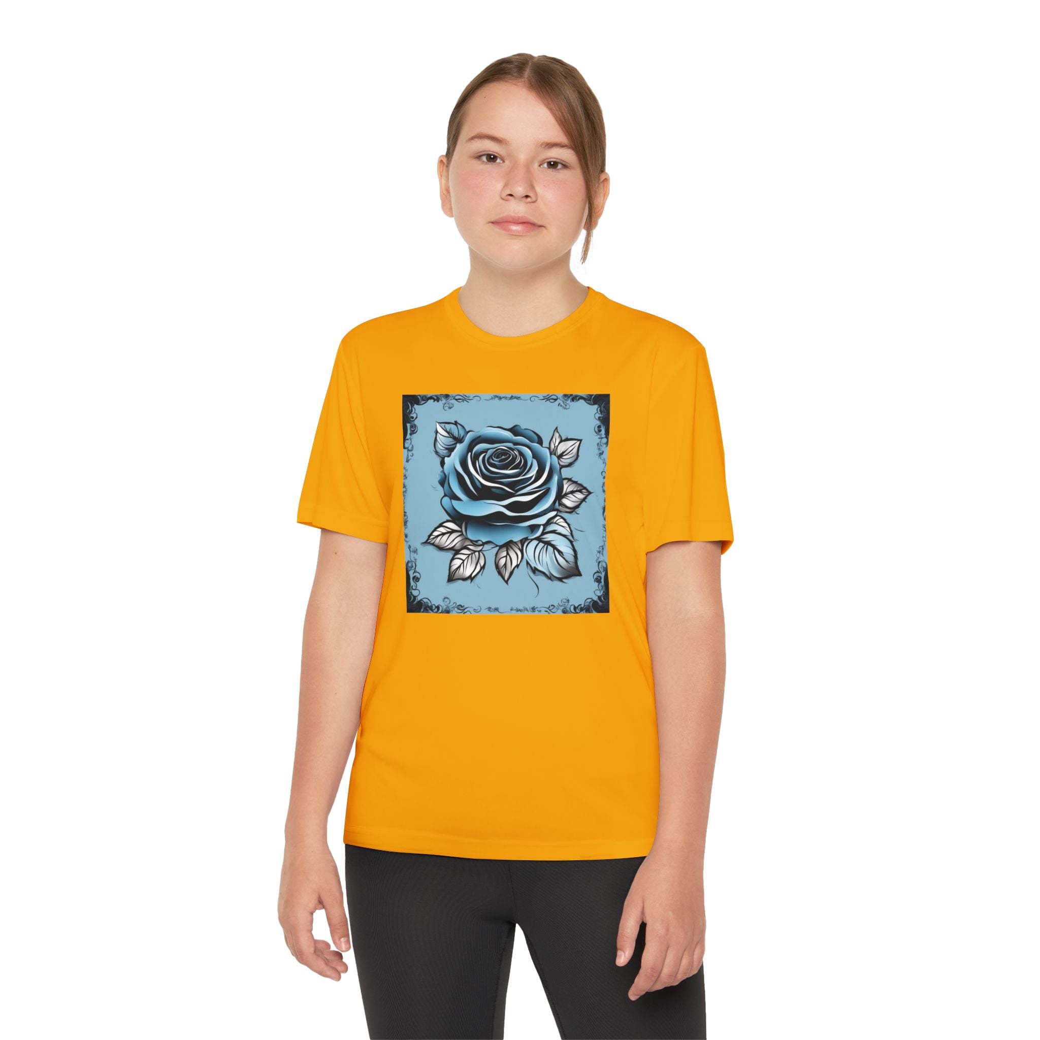 Flower Youth Tshirt, Girls Floral Tee, Kids Spring Shirt, Children's Botanical Top, Teen Blossom T-Shirt
