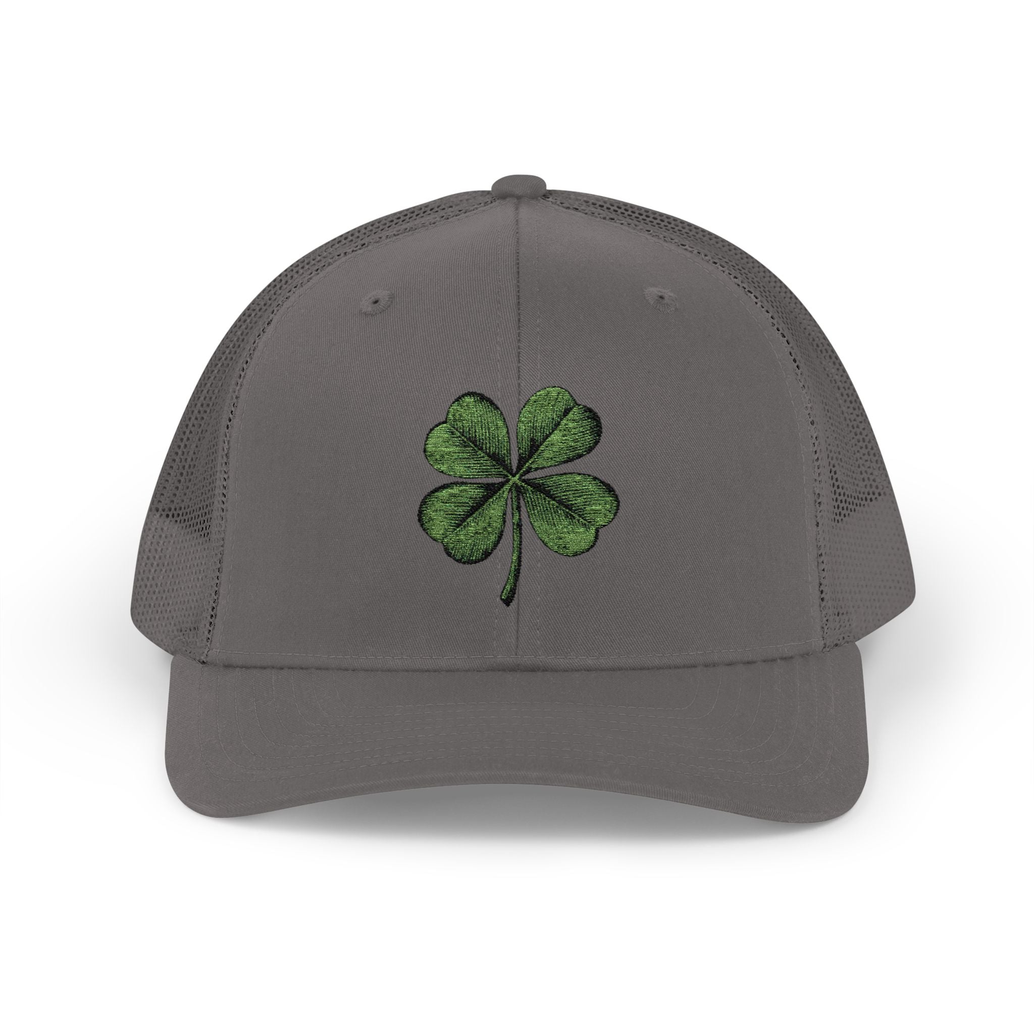 St. Patrick's Day Lucky 4-Leaf Clover Snapback Trucker Cap