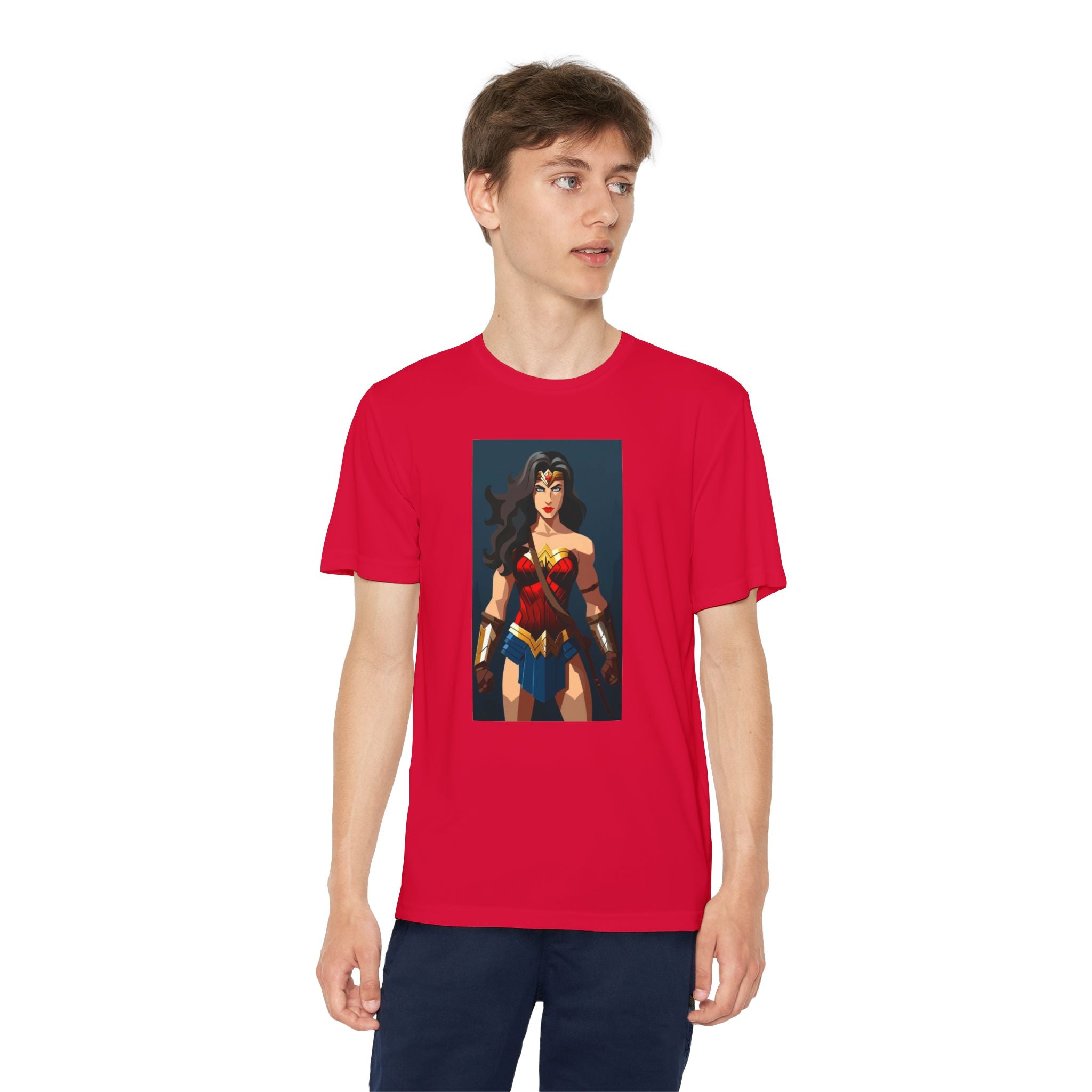 Superhero Youth T-Shirt Sports Graphic Tee, Cool Athletic Shirt for Kids