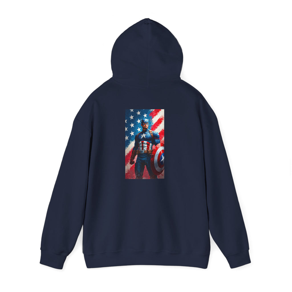 Hooded Sweatshirt - Captain America Design