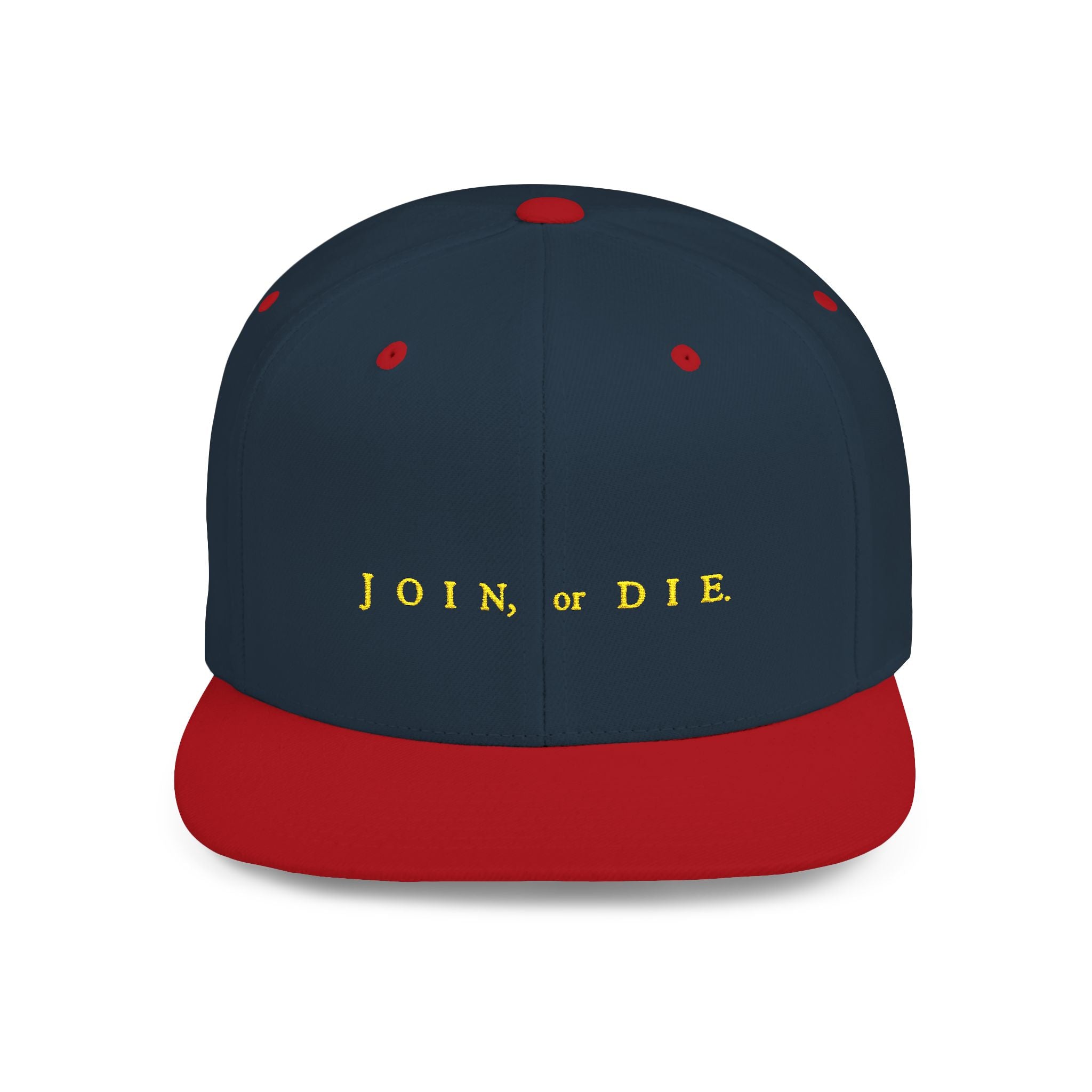 Join Or Die ~ Stylish Flat Bill Snapback Hat