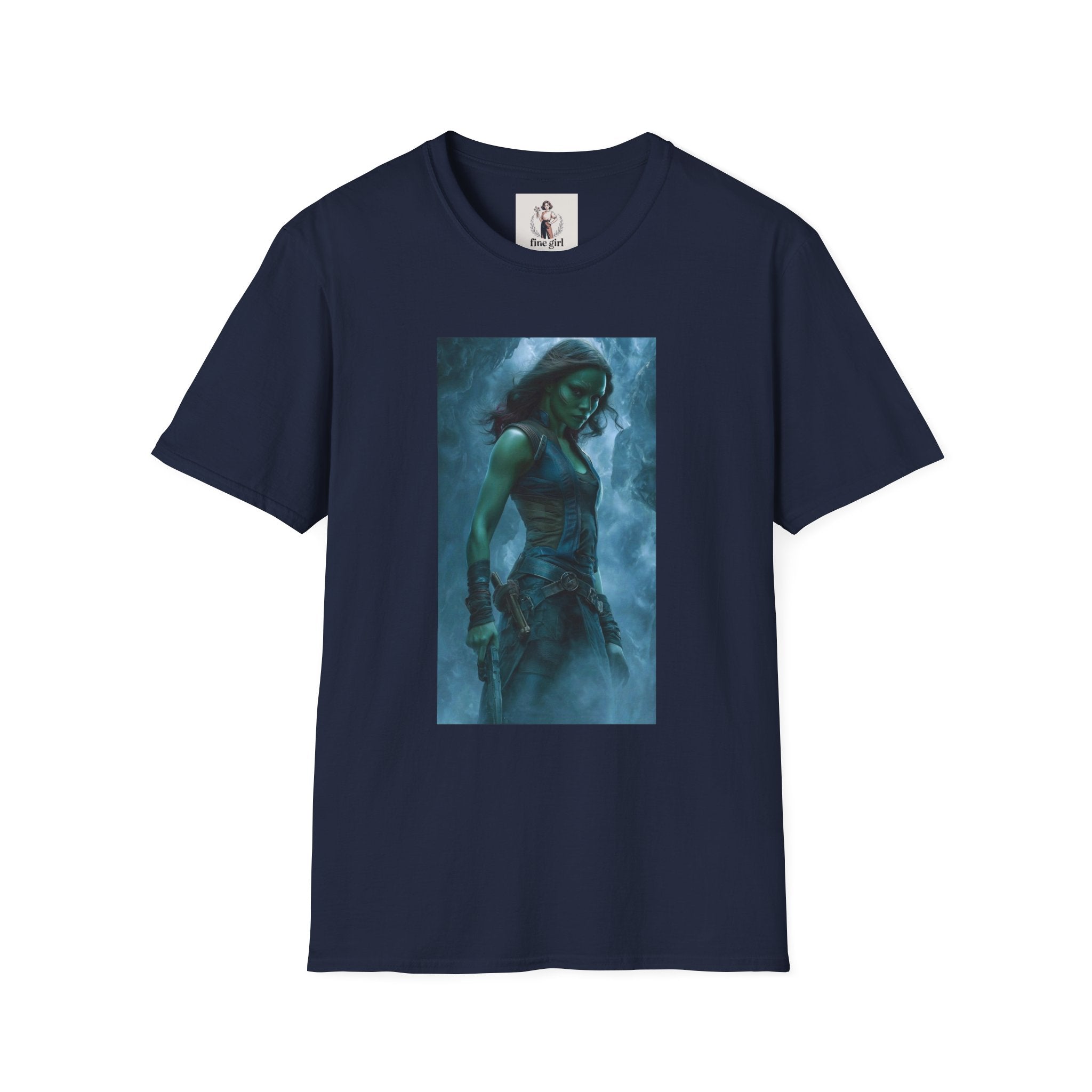 Gamora From Gardians Of The Galaxy Superhero Marvel Unisex Softstyle T-Shirt, Comic Book Tee, Geeky Clothing, Cosplay Costume Top