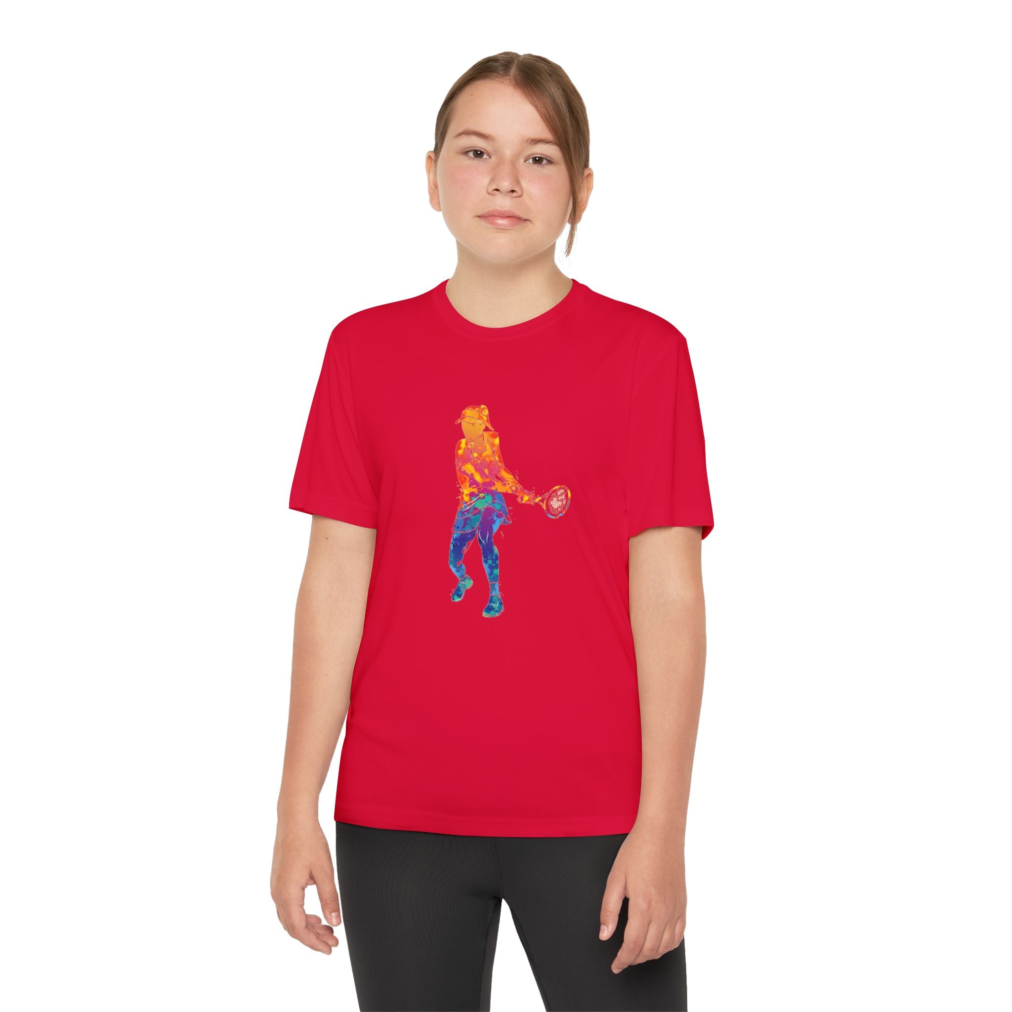 Tennis Youth Sports Graphic Tee, Cool Athletic Shirt for Kids, Perfect for Sports Events, Team Spirit, Birthday Gift, Summer Activities