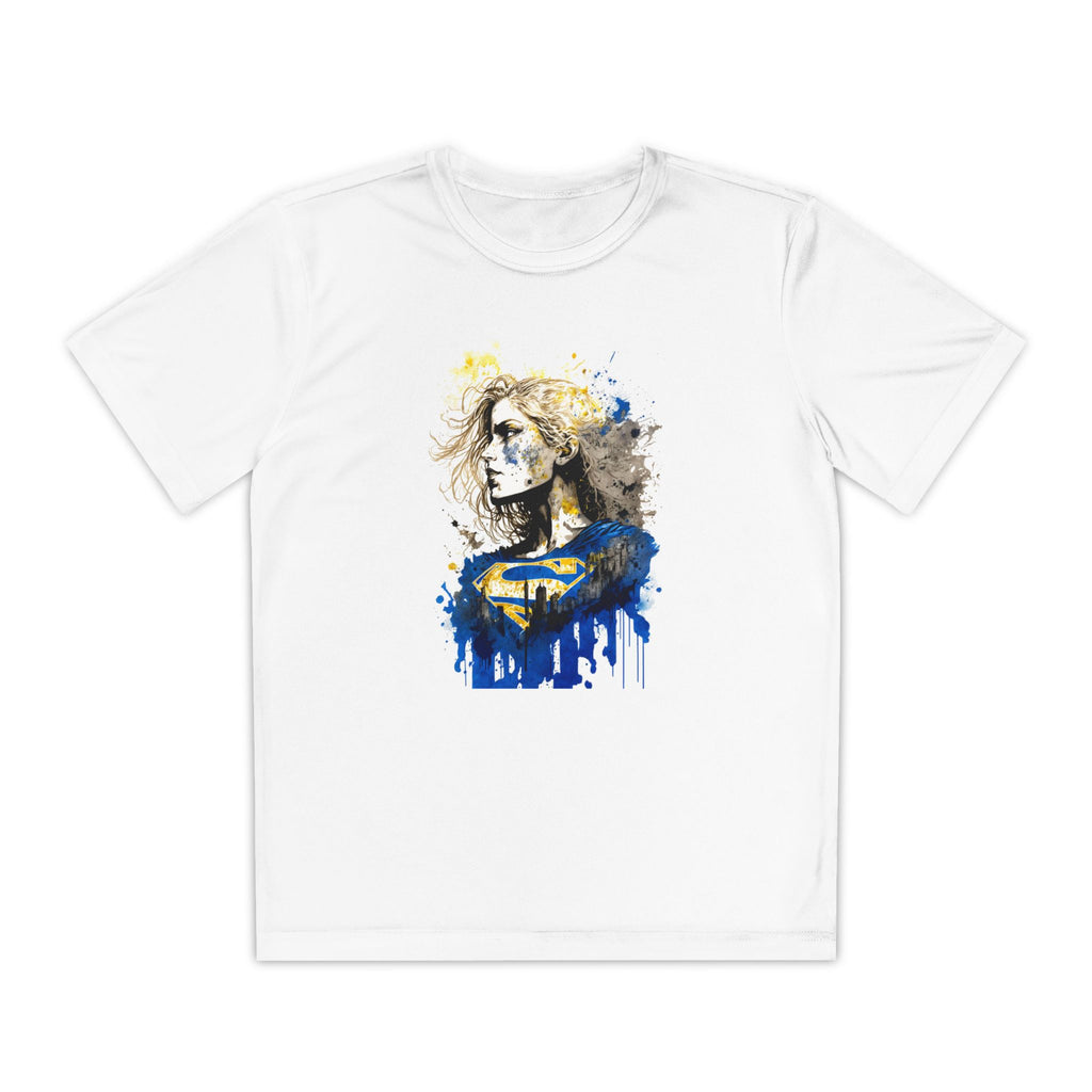 Superhero Youth T-Shirt Sports Graphic Tee, Cool Athletic Shirt for Kids