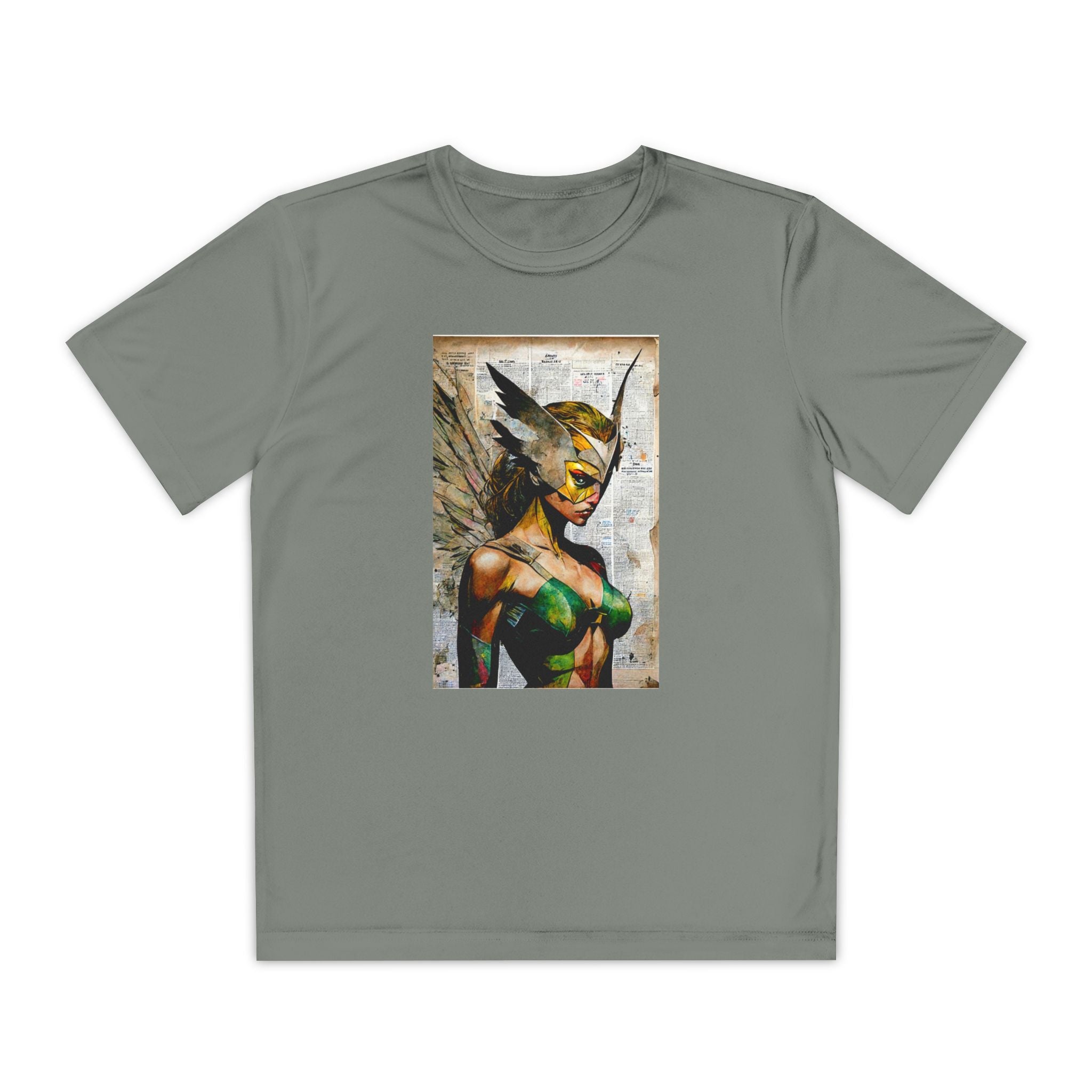Superhero Youth T-Shirt Sports Graphic Tee, Cool Athletic Shirt for Kids
