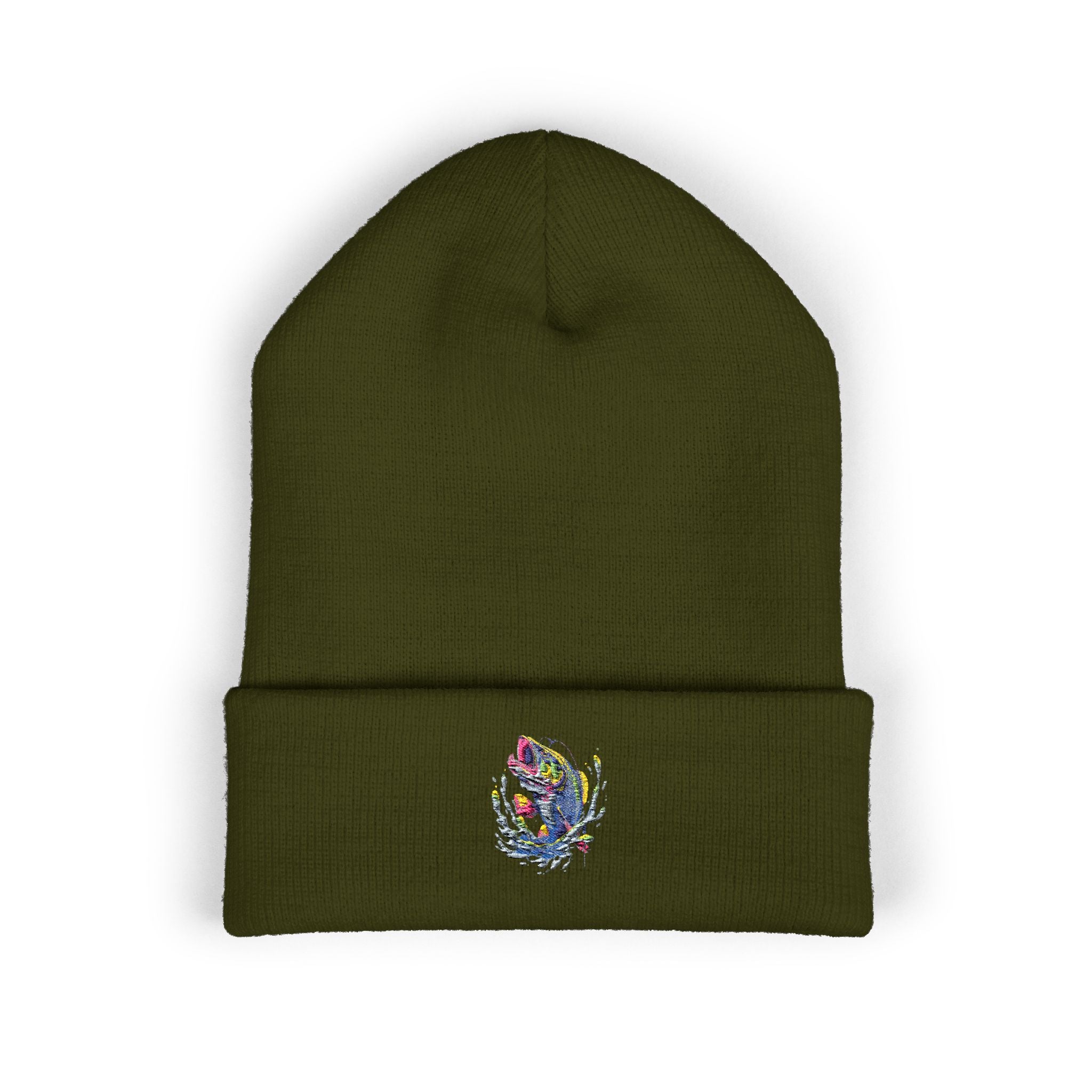Embroidered Fishing Beanie, Fisherman Gift, Outdoor Apparel, Angler Hat, Fishing Enthusiast, Fishing Lover Gift
