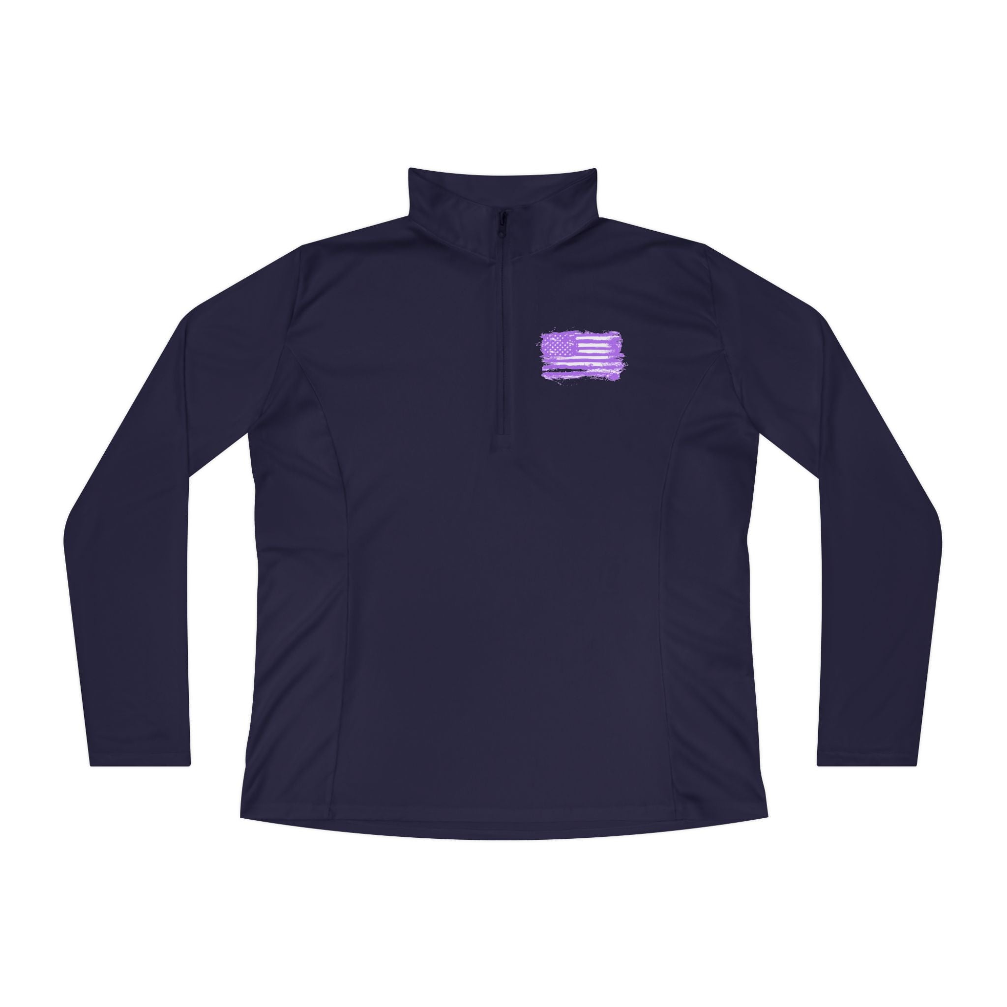 Ladies Quarter-Zip Pullover with Motivational Running Design, Athletic Apparel, Activewear, Sportswear, Fitness Gift, Running Top