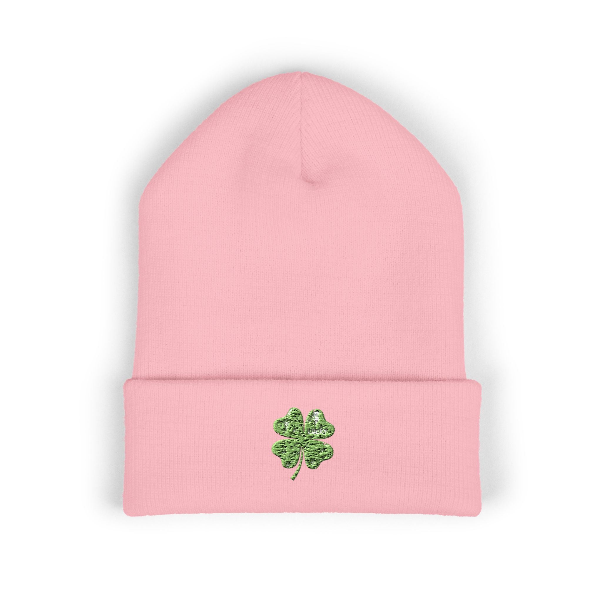 St. Patrick's Day 4-Leaf Clover Embroidered Beanie