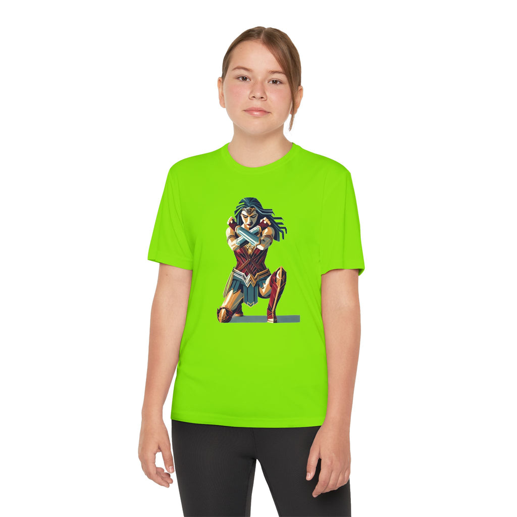 Wonder Woman Youth T-Shirt Sports Graphic Tee, Cool Athletic Shirt for Kids, Perfect for Sports Events, Team Spirit