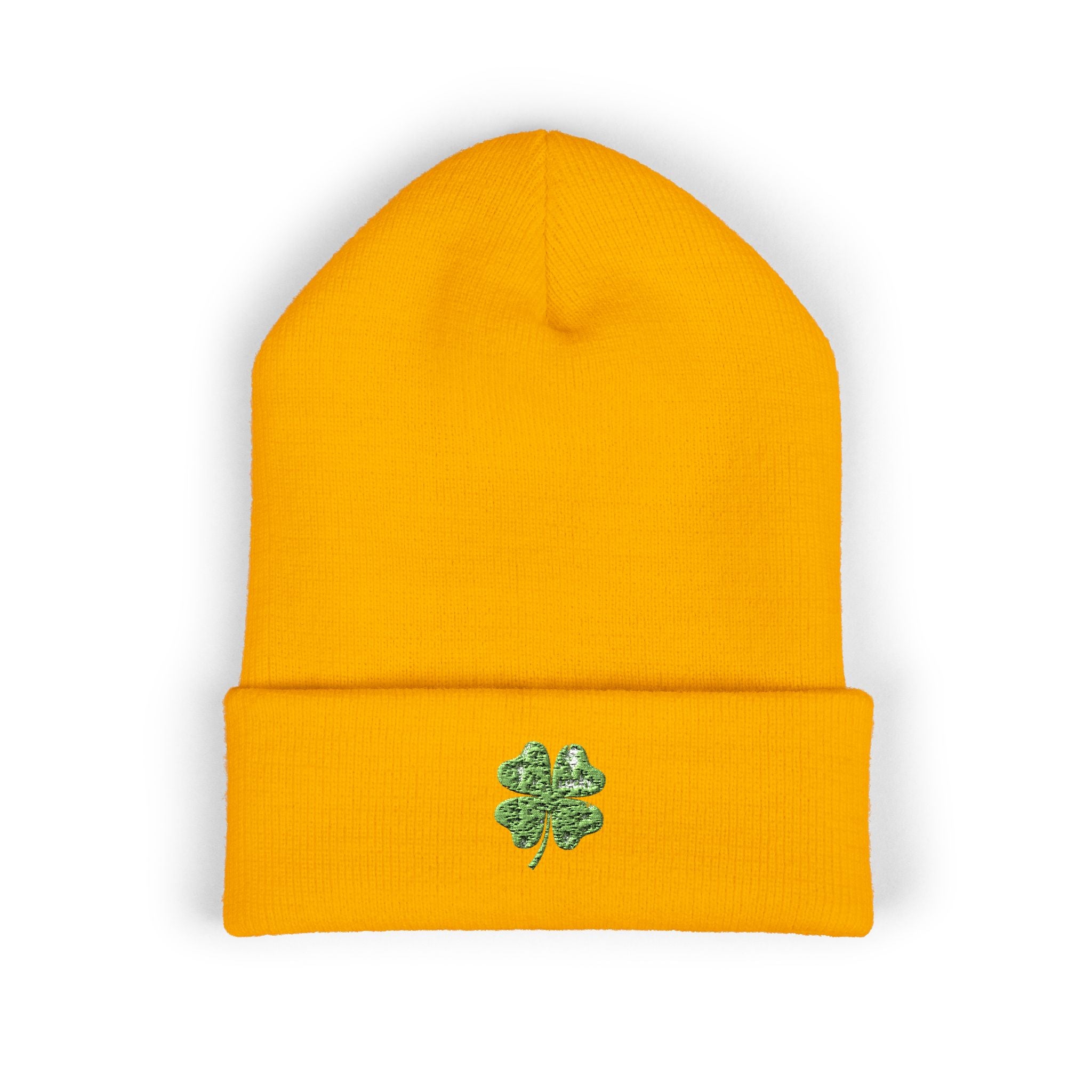 St. Patrick's Day 4-Leaf Clover Embroidered Beanie