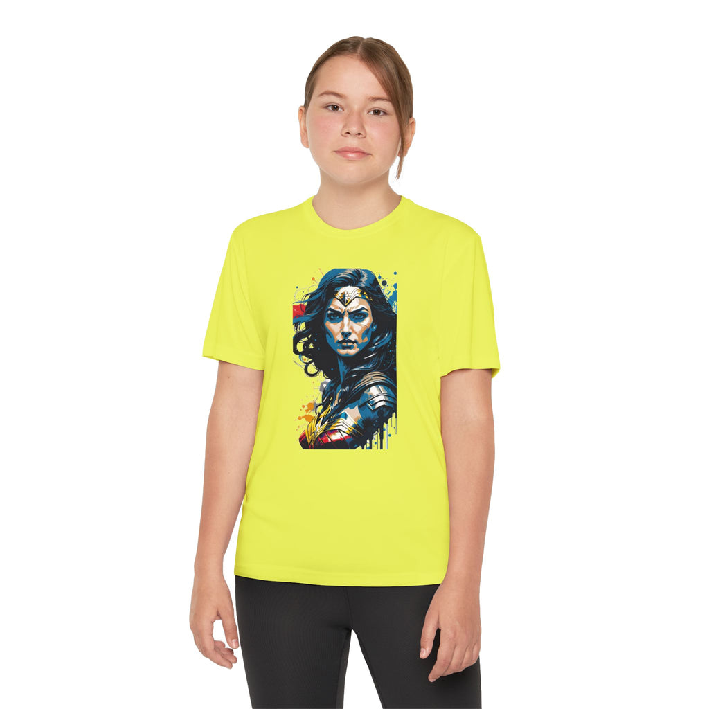Superhero Youth T-Shirt Sports Graphic Tee, Cool Athletic Shirt for Kids