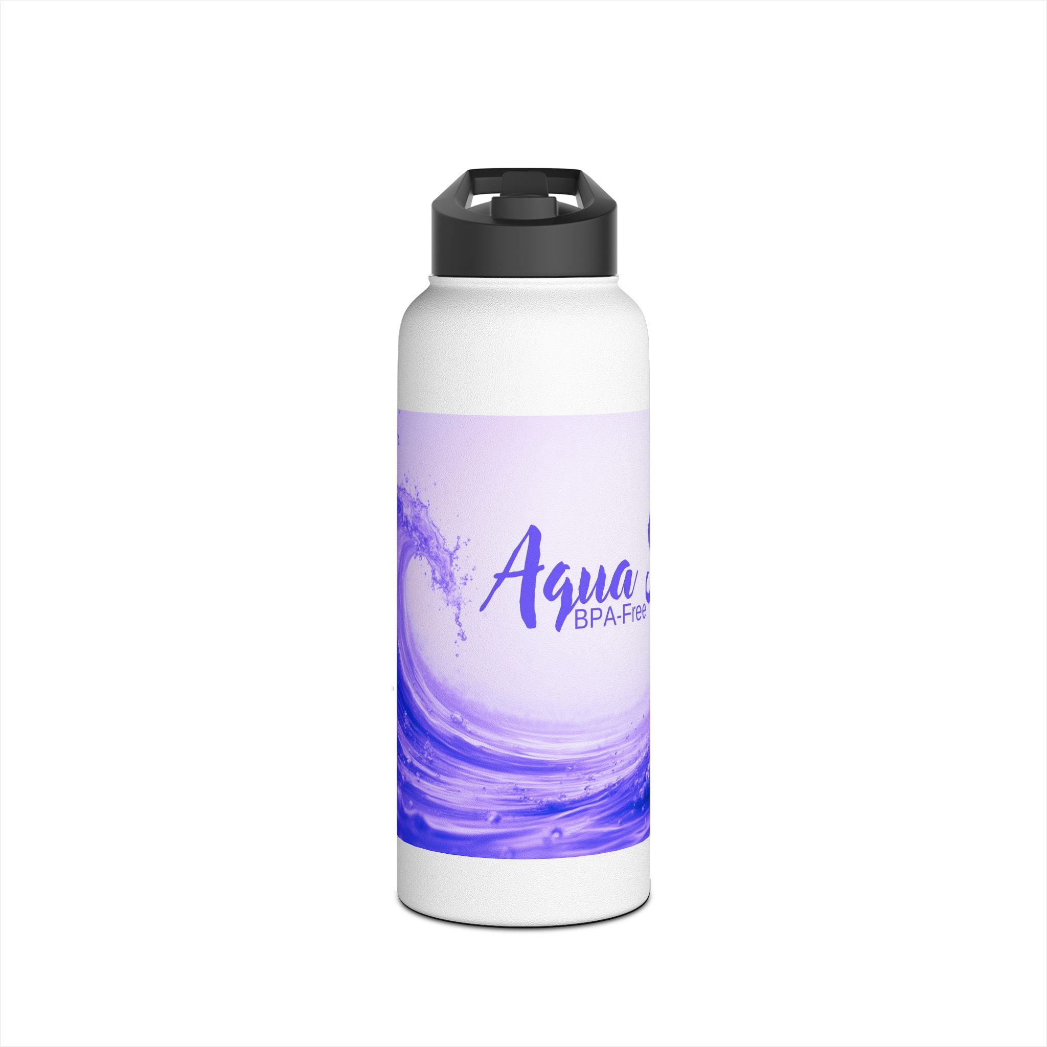Aqua Wave Stainless Steel Water Bottle, Hydration Gift, Outdoor Adventure, Beach Vibes, Eco-Friendly, Travel Companion