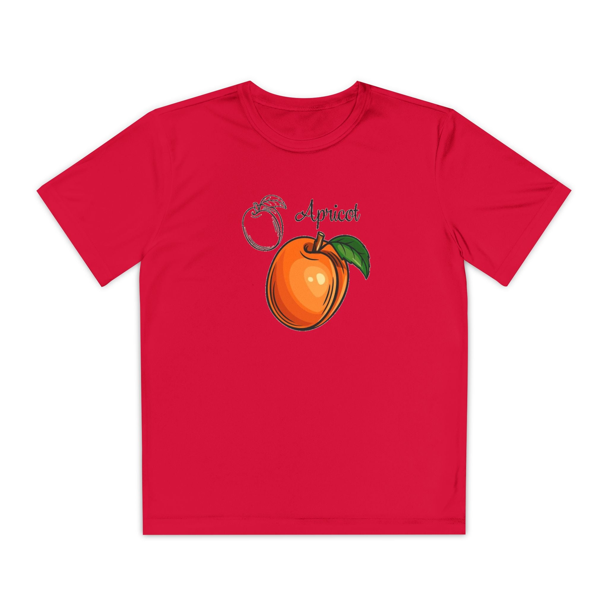 Apricot Youth T-Shirt Sports Graphic Tee, Cool Athletic Shirt for Kids, Perfect for Sports Events, Team Spirit
