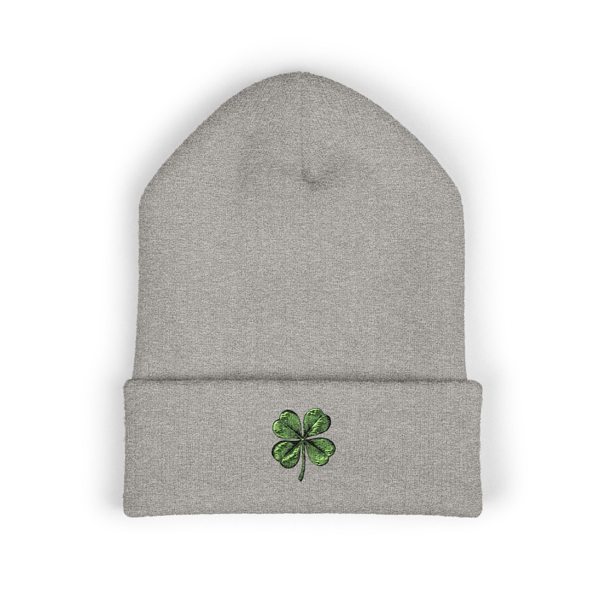St. Patrick's Day 4-Leaf Clover Embroidered Beanie