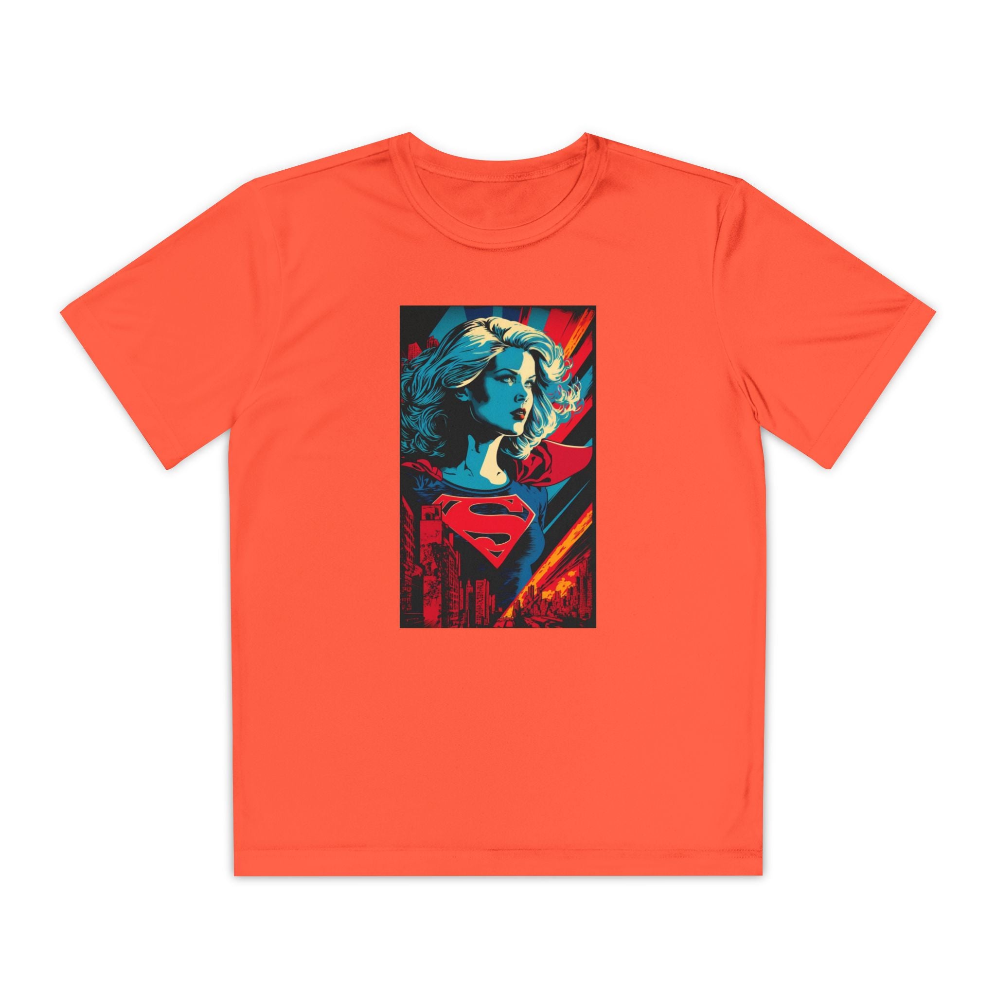 Superhero Youth T-Shirt Sports Graphic Tee, Cool Athletic Shirt for Kids