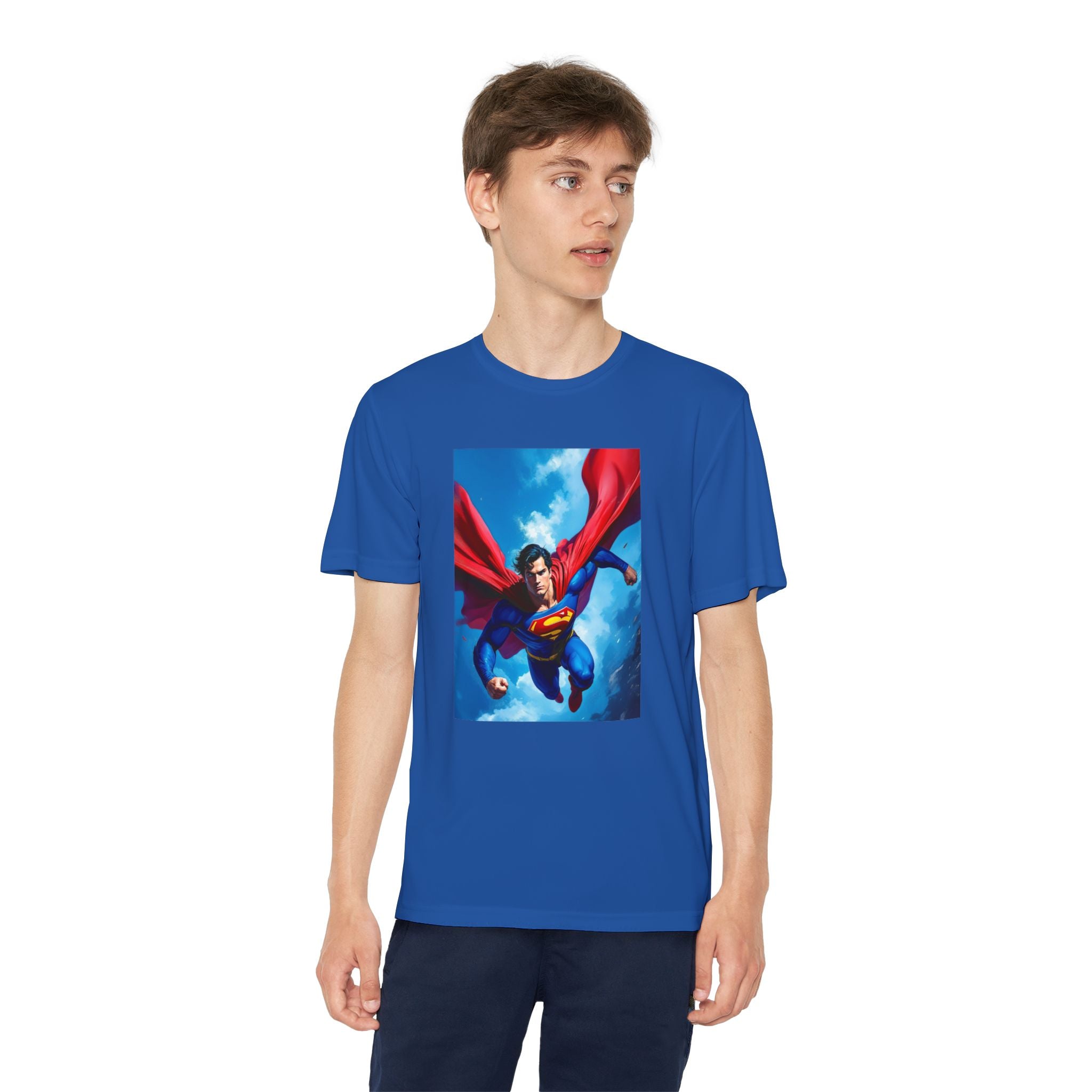 Superman Superhero Marvel T-Shirt, Youth Competitor Tee,  Kids Comic Book Hero Top, Children's Graphic Tee, Youth Super Power T-Shirt