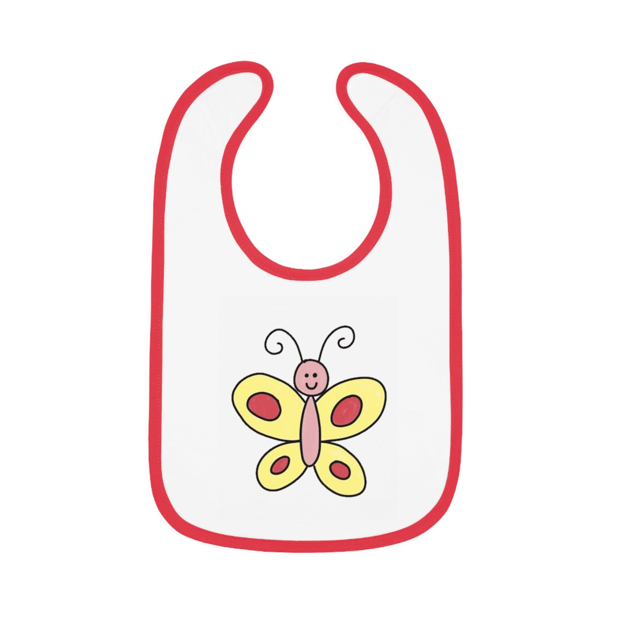 Butterfy Cute Baby Bib - Tiny but Mighty, Infant Feeding Bib, Baby Shower Gift, Newborn Accessories, Elephant Design, Everyday Use