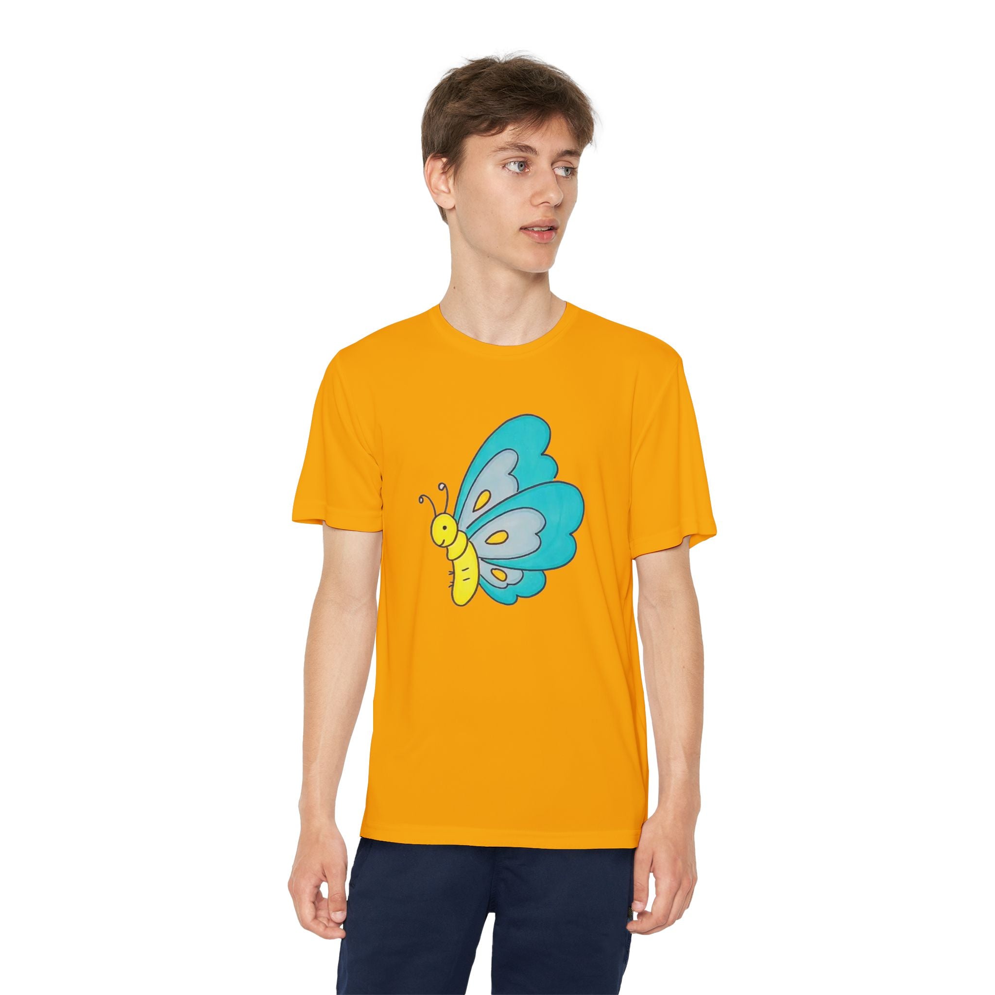 Butterffy Youth T-Shirt Sports Graphic Tee, Cool Athletic Shirt for Kids, Perfect for Sports Events, Team Spirit
