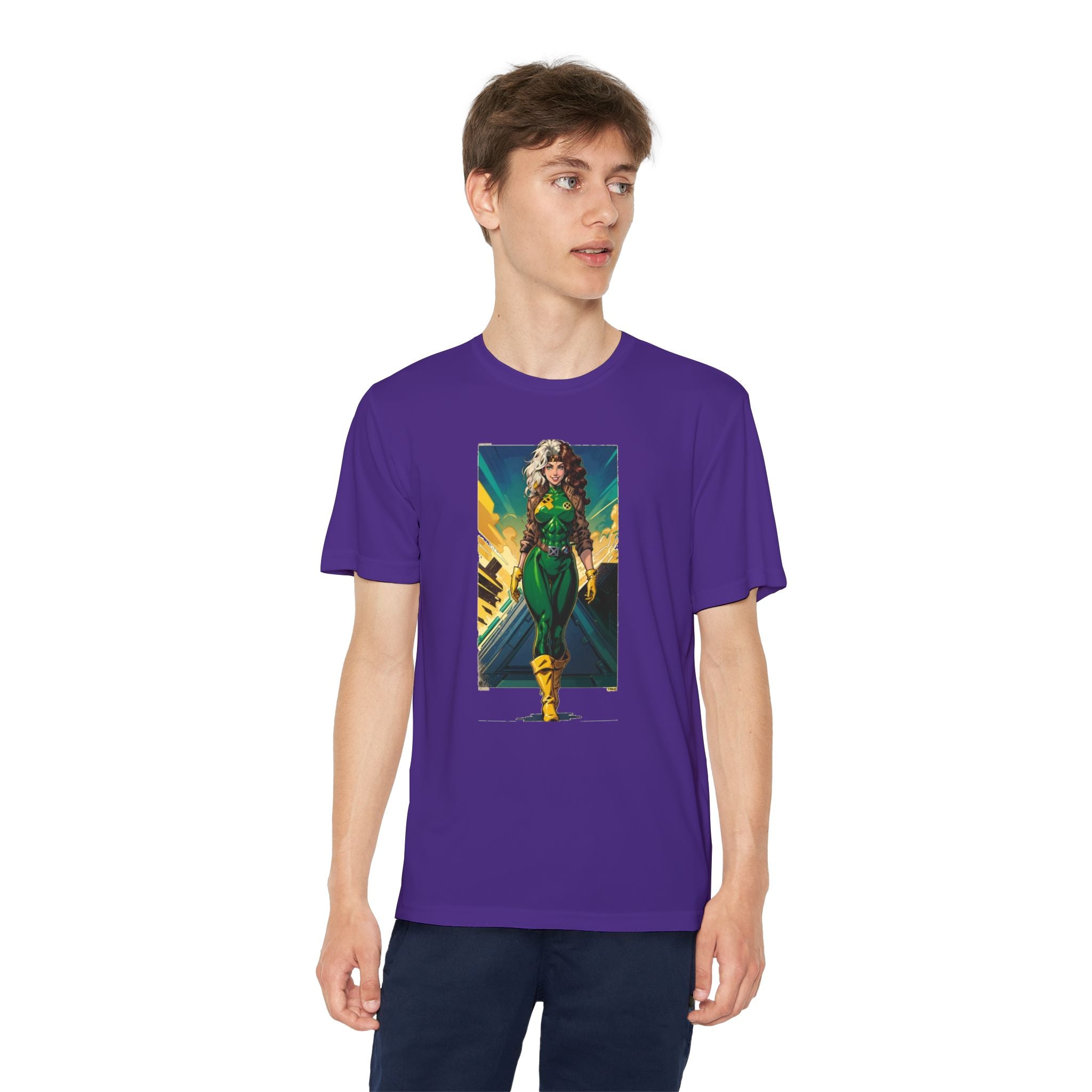 Superhero Youth T-Shirt Sports Graphic Tee, Cool Athletic Shirt for Kids