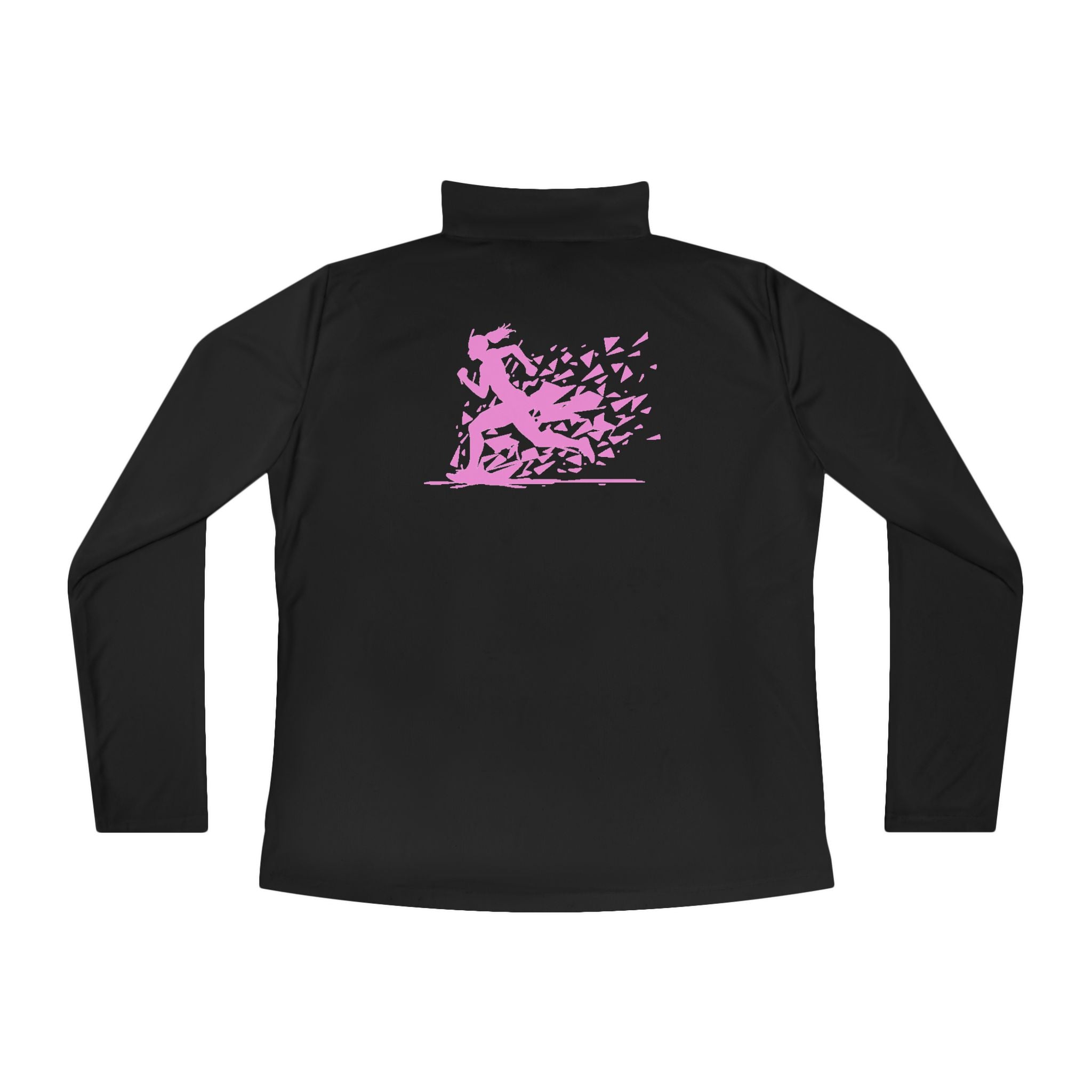 Ladies Quarter-Zip Pullover with Motivational Running Design, Athletic Apparel, Activewear, Sportswear, Fitness Gift, Running Top