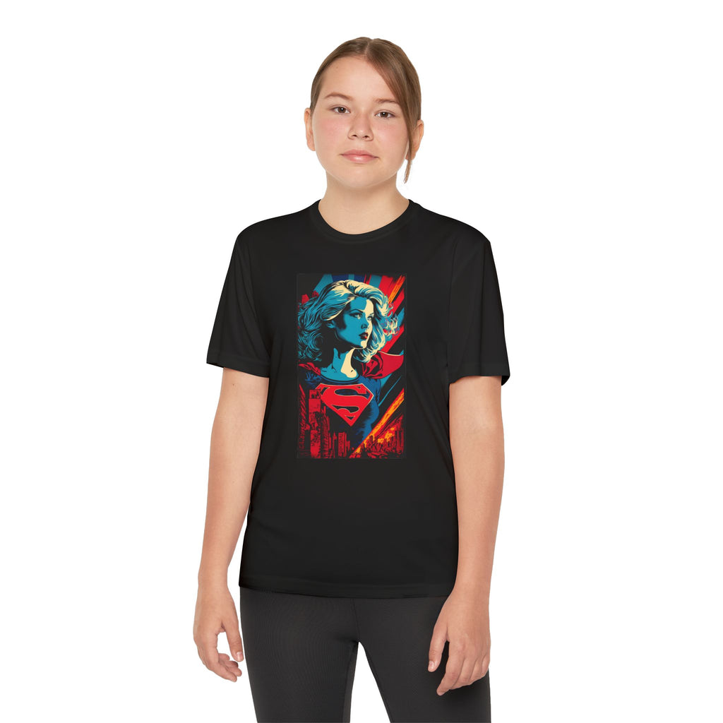 Superhero Youth T-Shirt Sports Graphic Tee, Cool Athletic Shirt for Kids