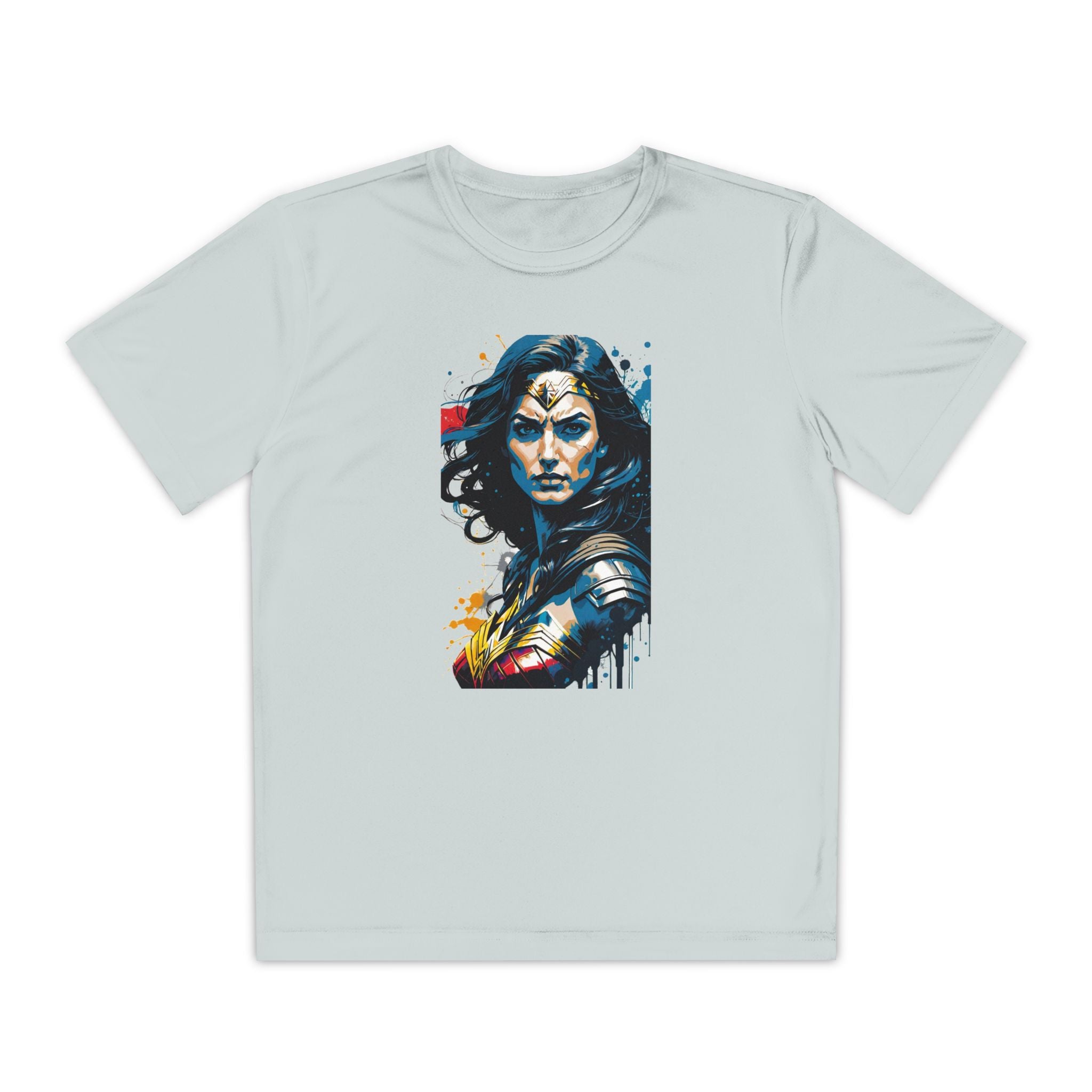 Superhero Youth T-Shirt Sports Graphic Tee, Cool Athletic Shirt for Kids
