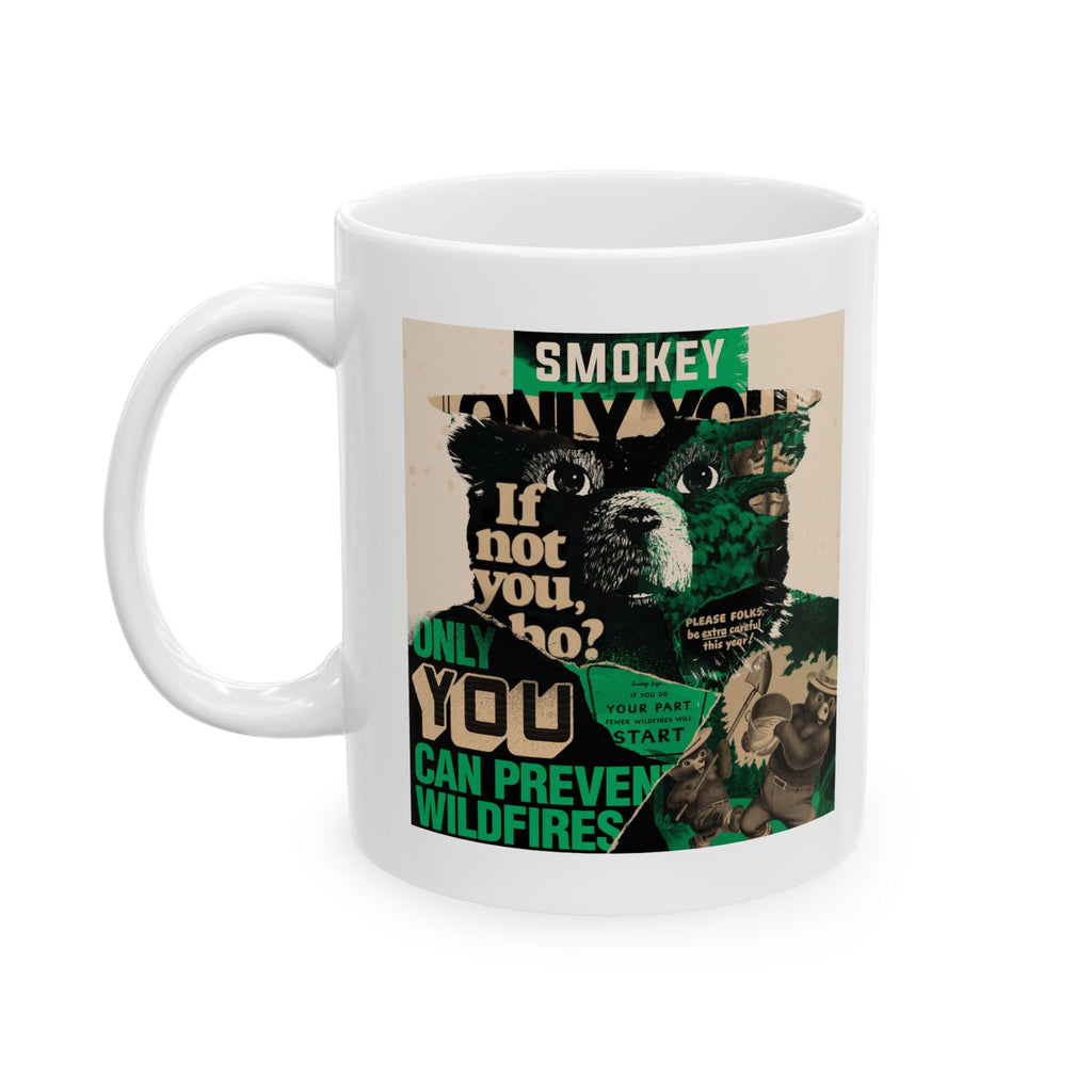 Smokey Bear Firefighter Coffee Mug, Tea Cup, Gift for First Responders, Campfire Enthusiasts, Firefighters Appreciation, Firefighting, Fire