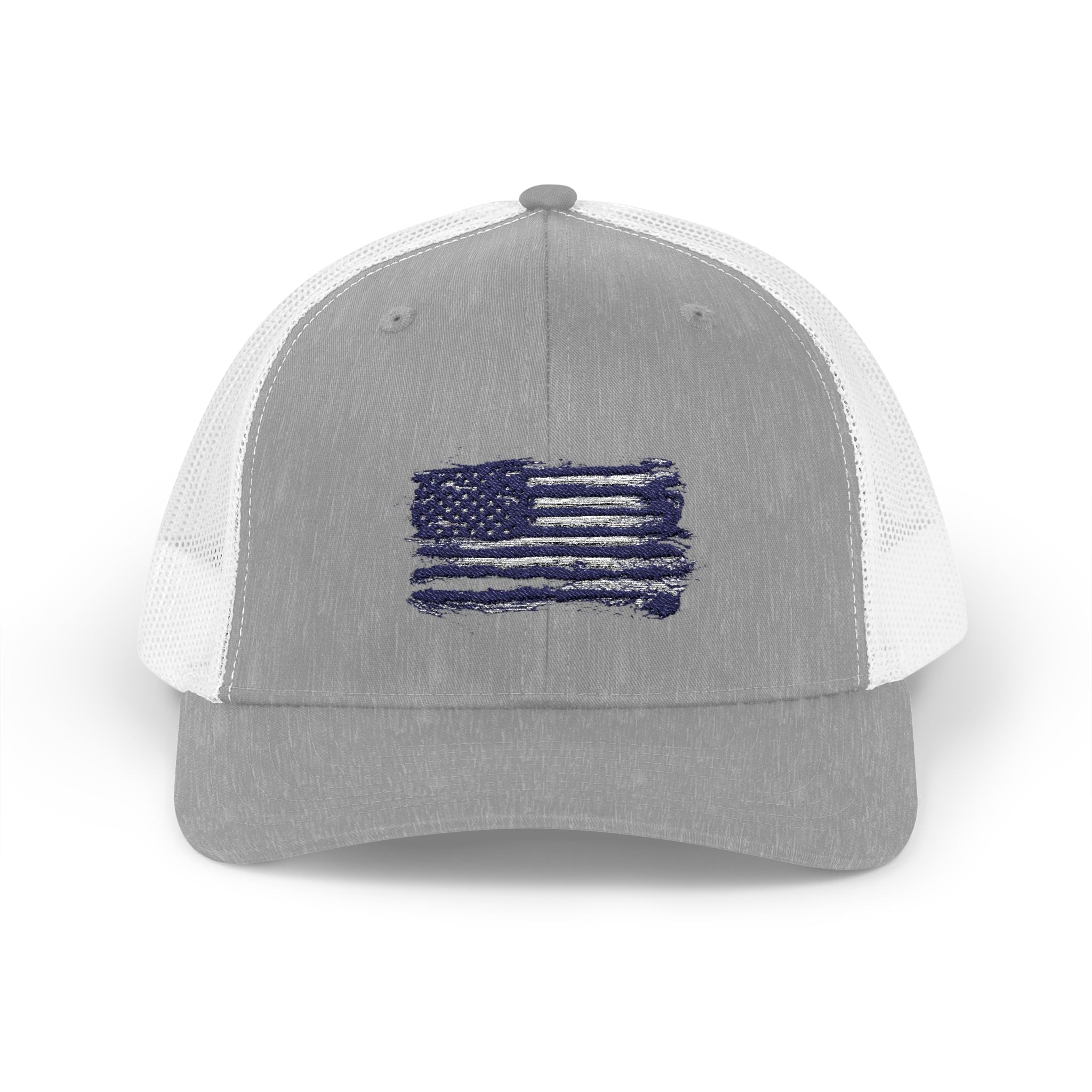 Back The Blue Snapback Trucker Cap with Thin Red Line Design, Ideal for First Responders, Supportive Gifts, Memorials, Everyday Wear