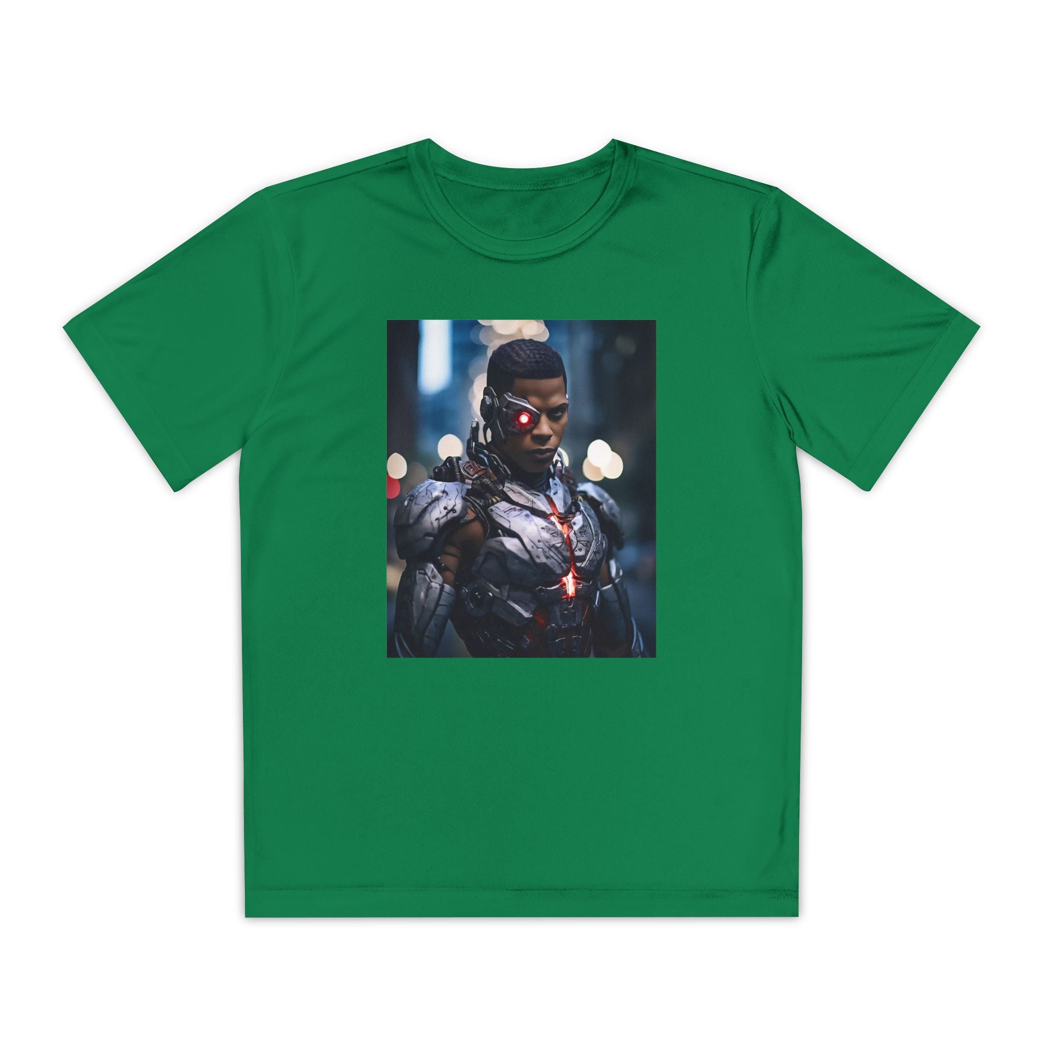 Cyborg Superhero Marvel Patriotic, Kids Graphic T-Shirt, Boys Hero Top, Girls Comic Book Clothing, Birthday