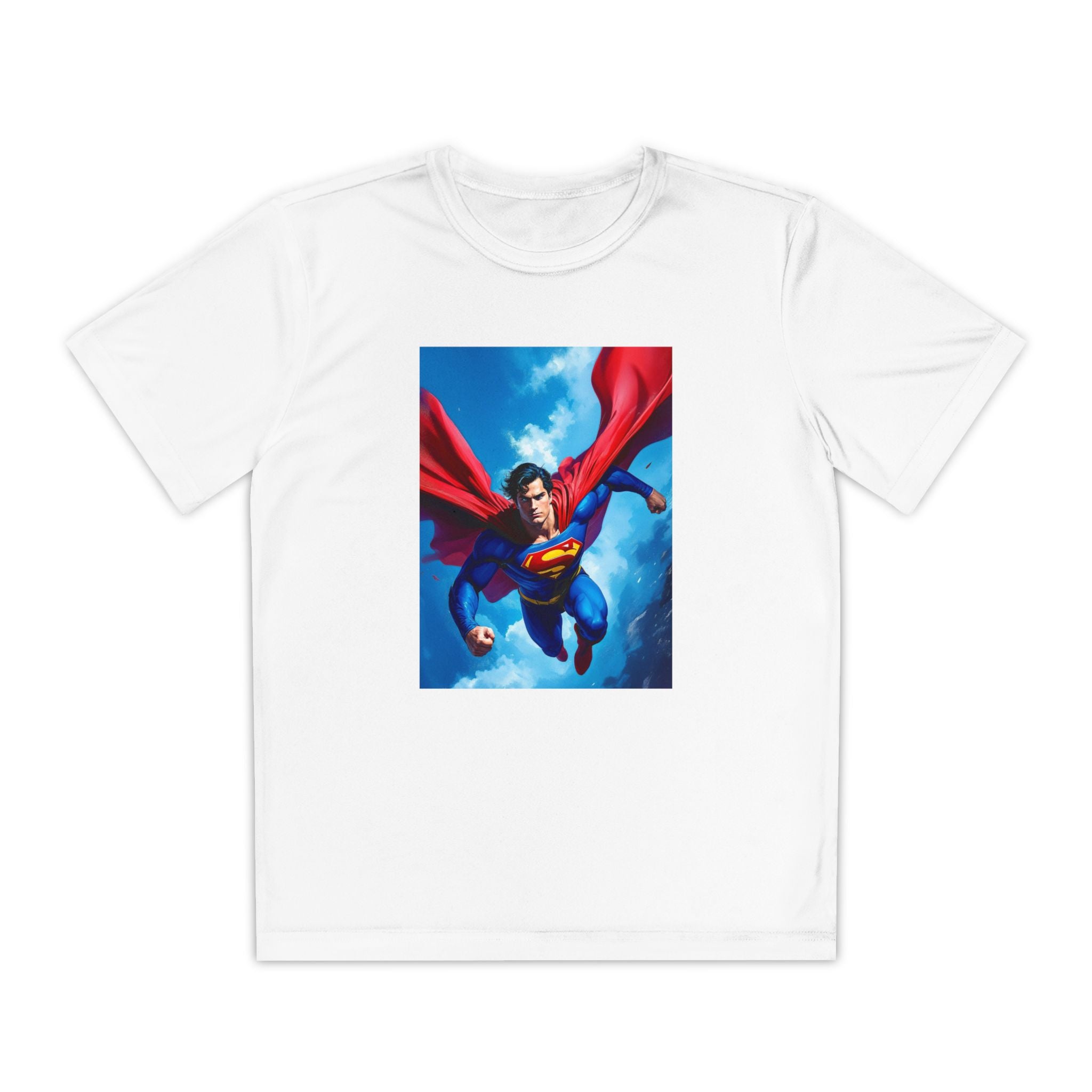 Superman Superhero Marvel T-Shirt, Youth Competitor Tee,  Kids Comic Book Hero Top, Children's Graphic Tee, Youth Super Power T-Shirt