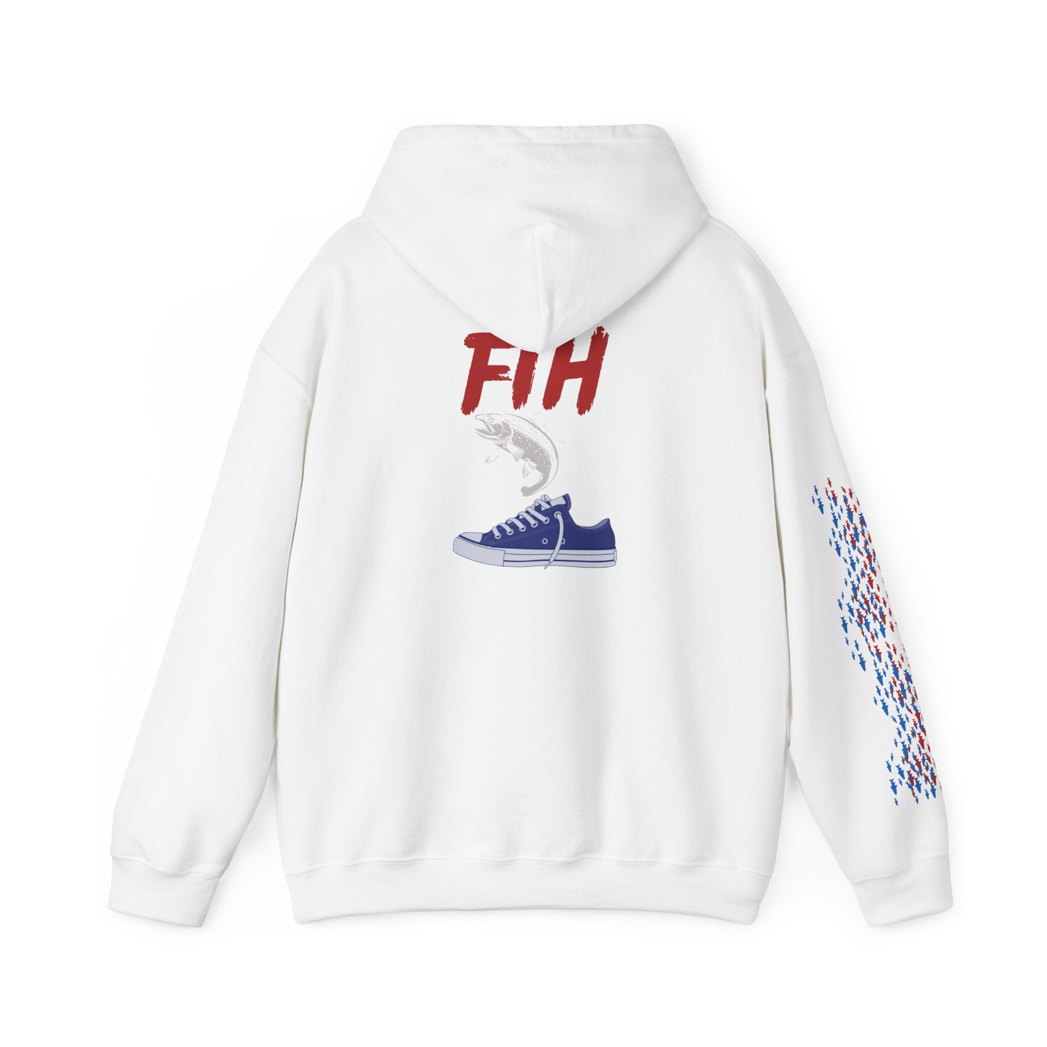 Fishing Patriotic Hoodie, American Flag Sweatshirt, Fisherman Gift, Outdoor Fishing Apparel, USA Pride Jumper
