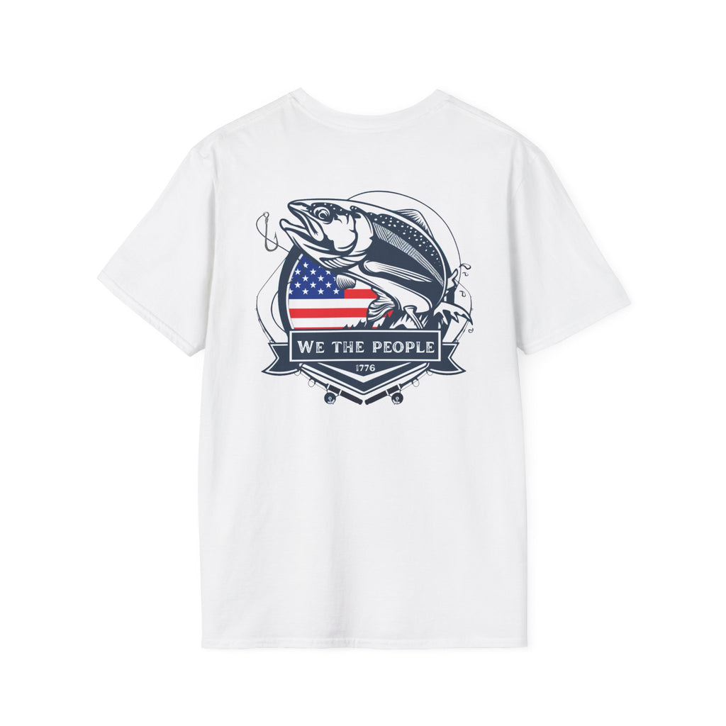 We The People Fishing Patriotic Tshirt, American Flag Tee, USA Independence Day Top, Patriotic Graphic Tee, Unisex Patriotic