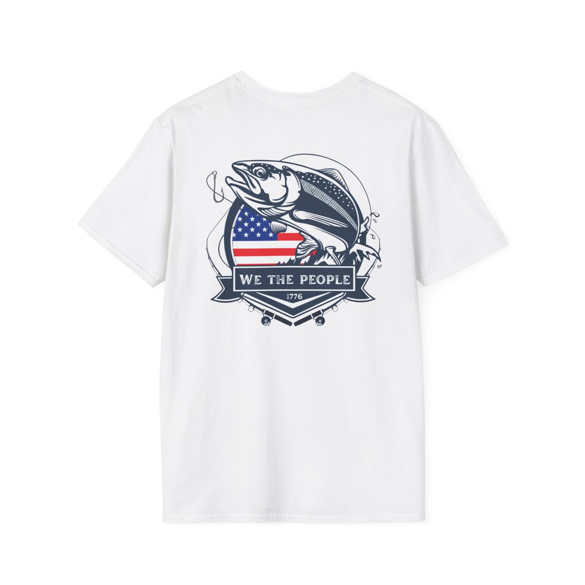 We The People Fishing Patriotic Tshirt, American Flag Tee, USA Independence Day Top, Patriotic Graphic Tee, Unisex Patriotic